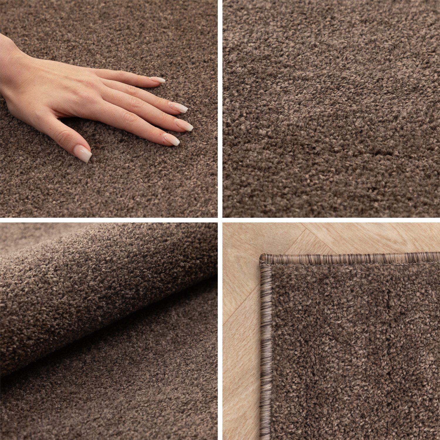 SIMPEX24 Kurzflor-Bettumrandung Unicolor - Einfarbig, Höhe 11 mm, (Bett-Set günstig online kaufen