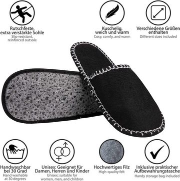 ONVAYA ABS Gästepantoffel, Llama, 6er Set, Antirutsch Sohle, Pantoffel Pantoffel (Packung, 6-tlg., 6er Set) Antirutsch Sohle Hausschuhe Filzpantoffel