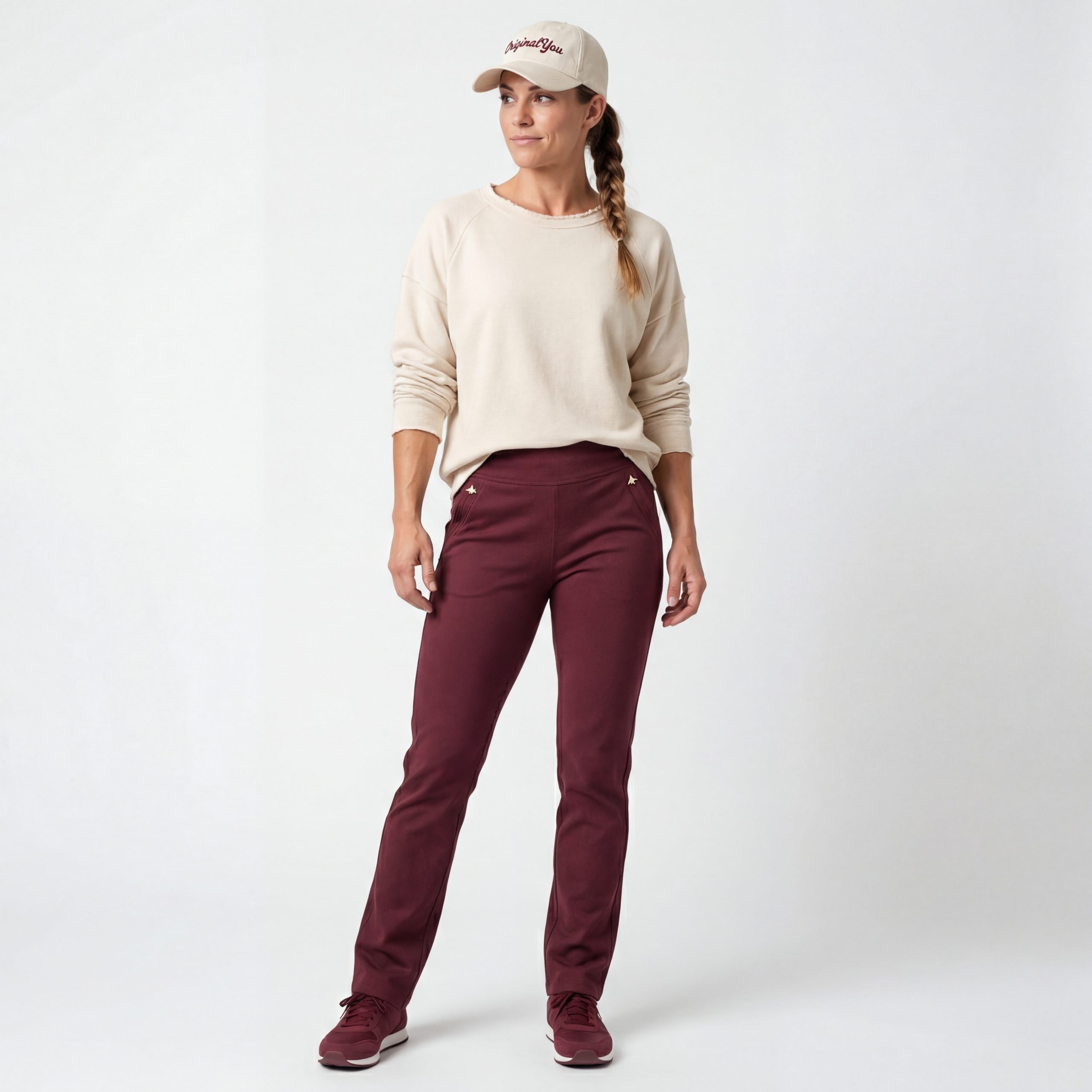Aurela Damenmode Stretch-Hose Damen Leggings Schlupfhose mit Komfort Bund High Waist mit breitem Gummibund – Bild 3 von 5