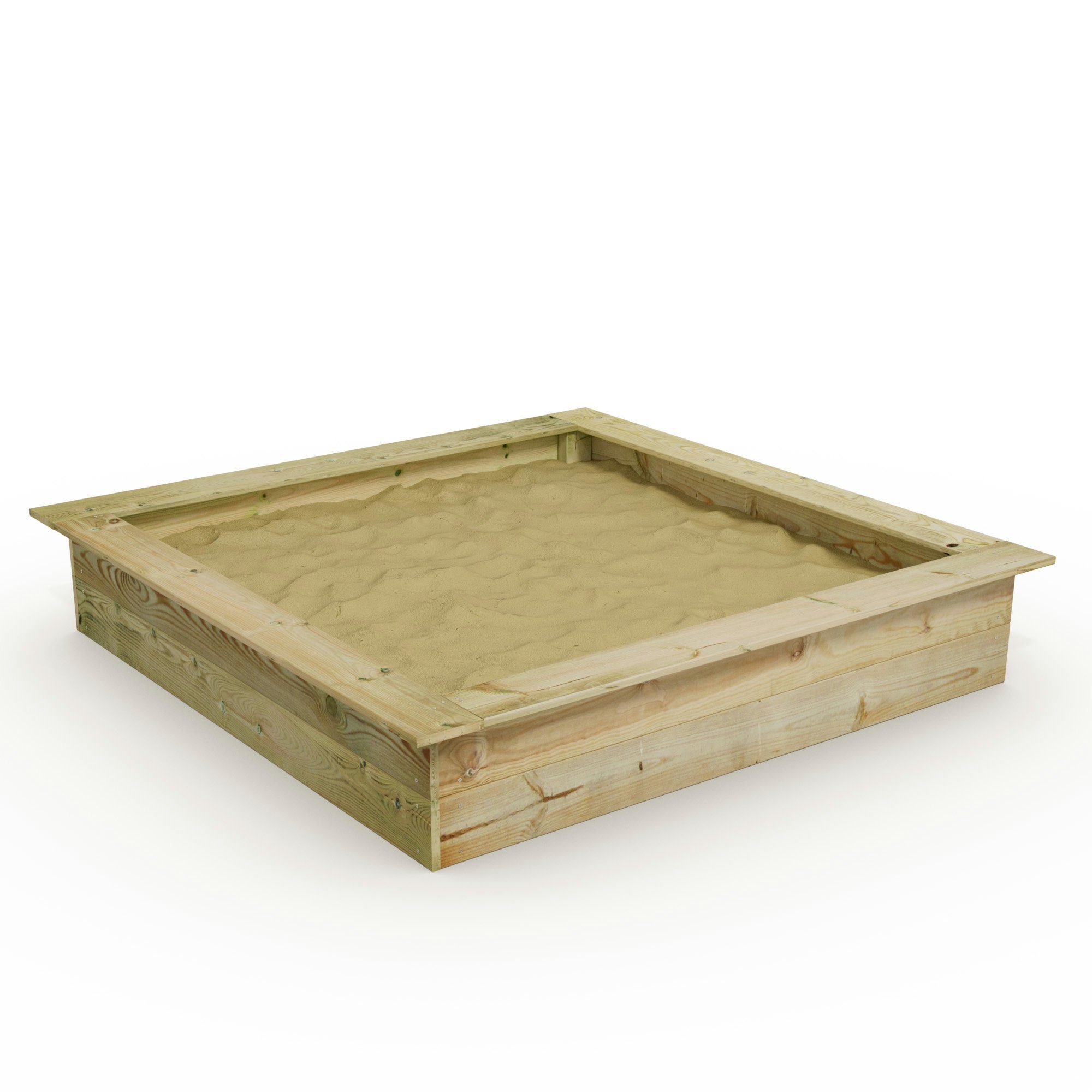 Wickey Sandkasten King Kong - Holzsandkasten mit Sitzrand - Verschiedene Größen -, (Erhältlich in 6 Größen von 120x120 cm bis 195x300 cm, Ideal für kreative Sandspiele mit Freunden & Geschwistern), Wetterfest & langlebig für jahrelanges Spielen mit 5 Jahren Garantie*