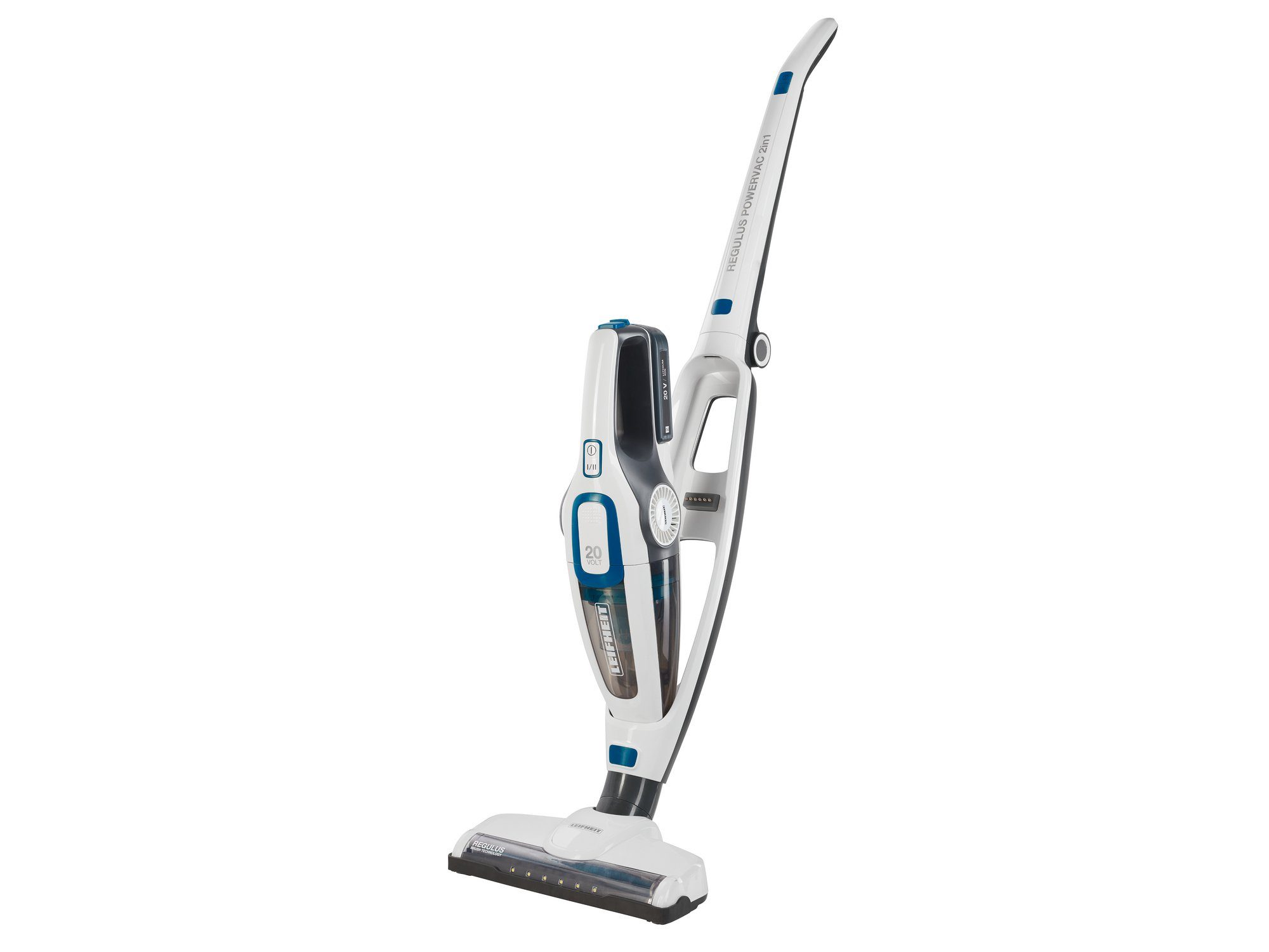 Leifheit Akku-Bodenstaubsauger Regulus PowerVac 2in1, beutellos, spart Handgerät, Beutelnachkauf und und Kehrsauger, Cyclone Technology: teuren saugt Boden- kraftvoll Beutellose