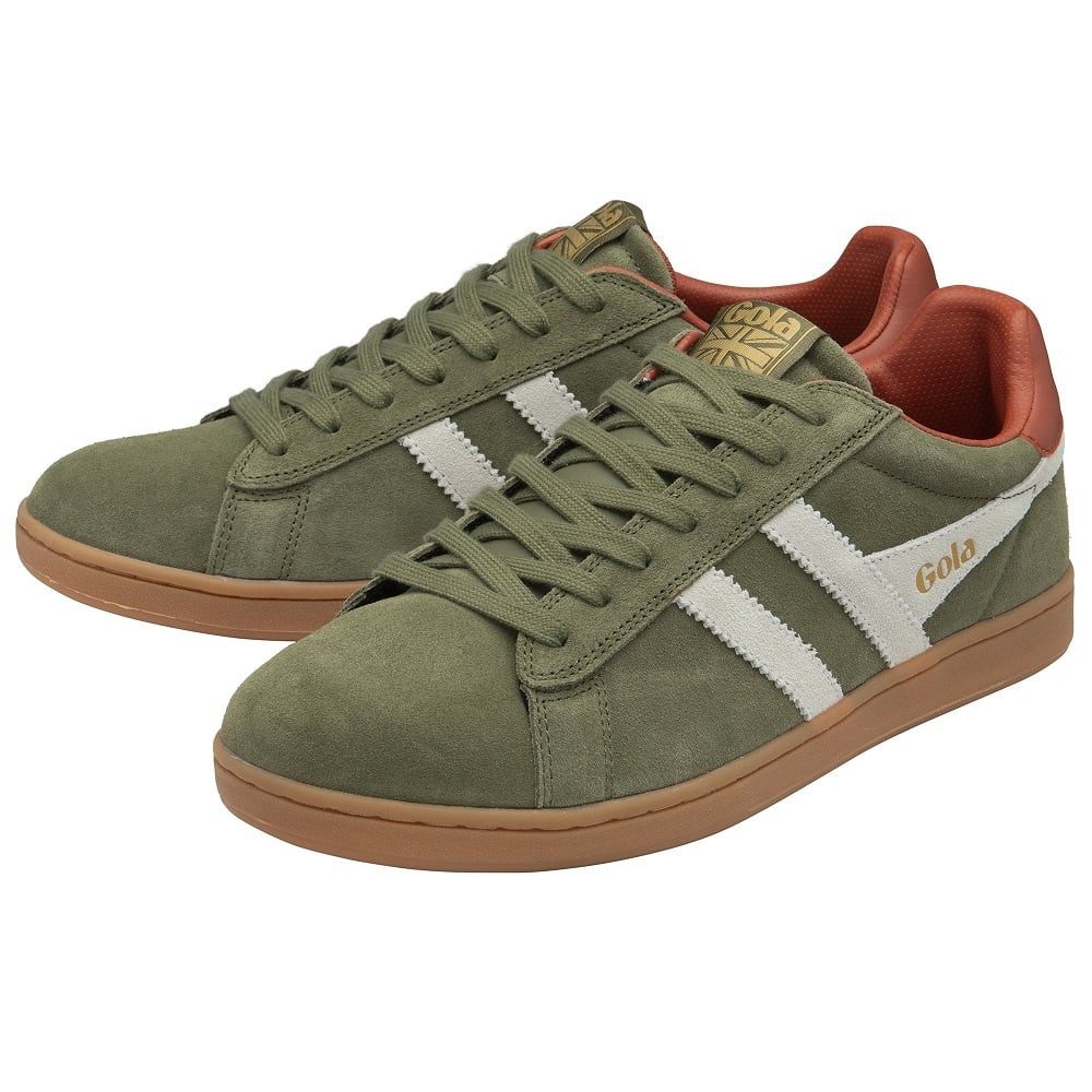 Equipe II Suede-Leder 2025 khakigrün/weiss/rostrot Herren Sneaker