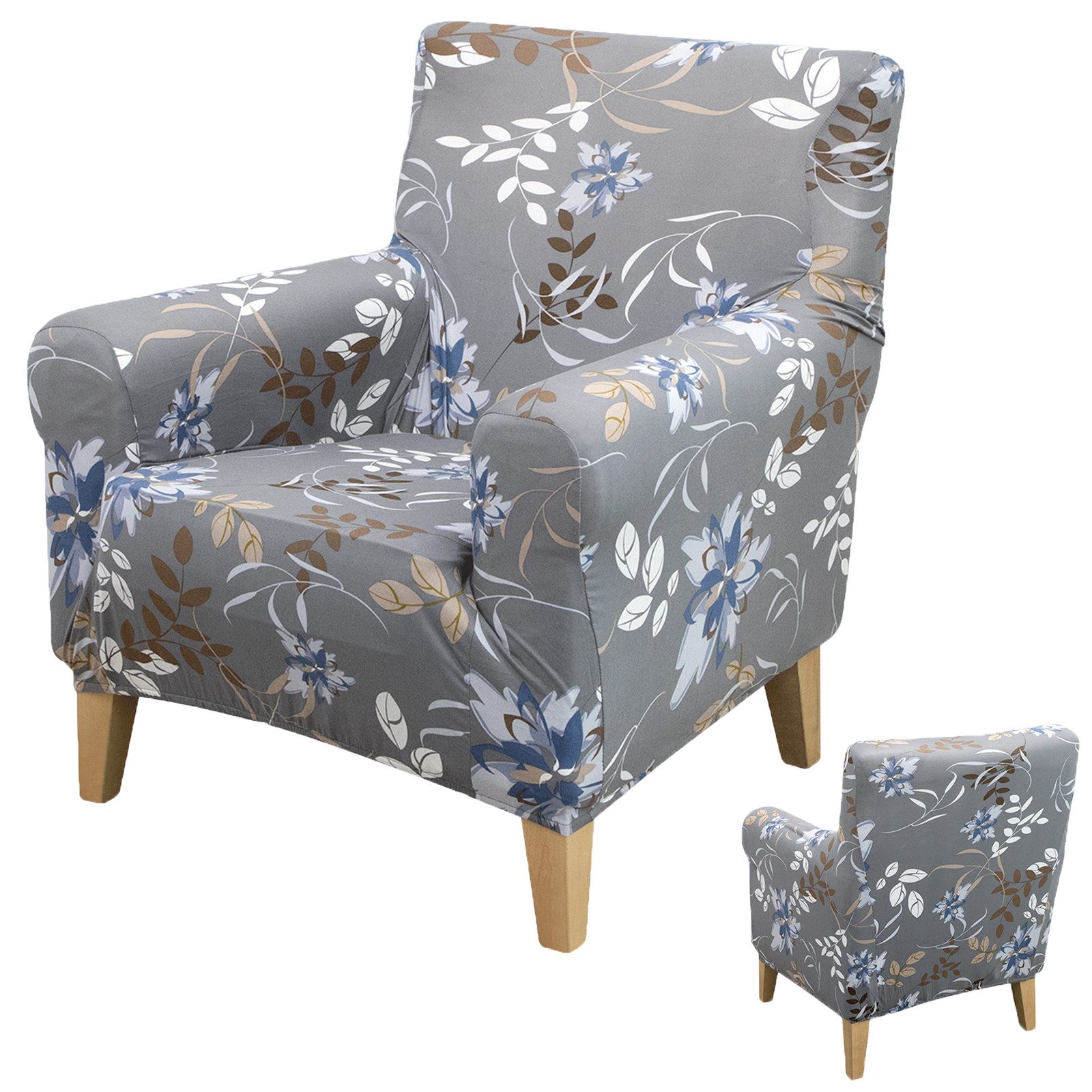 BTTO Sesselhusse Floraler Sesselbezug,Stretch Einzelsofa Möbelschutz mit Ar günstig online kaufen