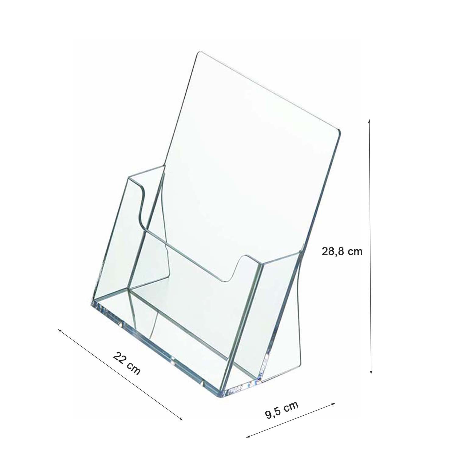 ogoPLUS Zeitungsständer Prospektständer DIN A4 Hochformat Prospekthalter Flyer-Ständer