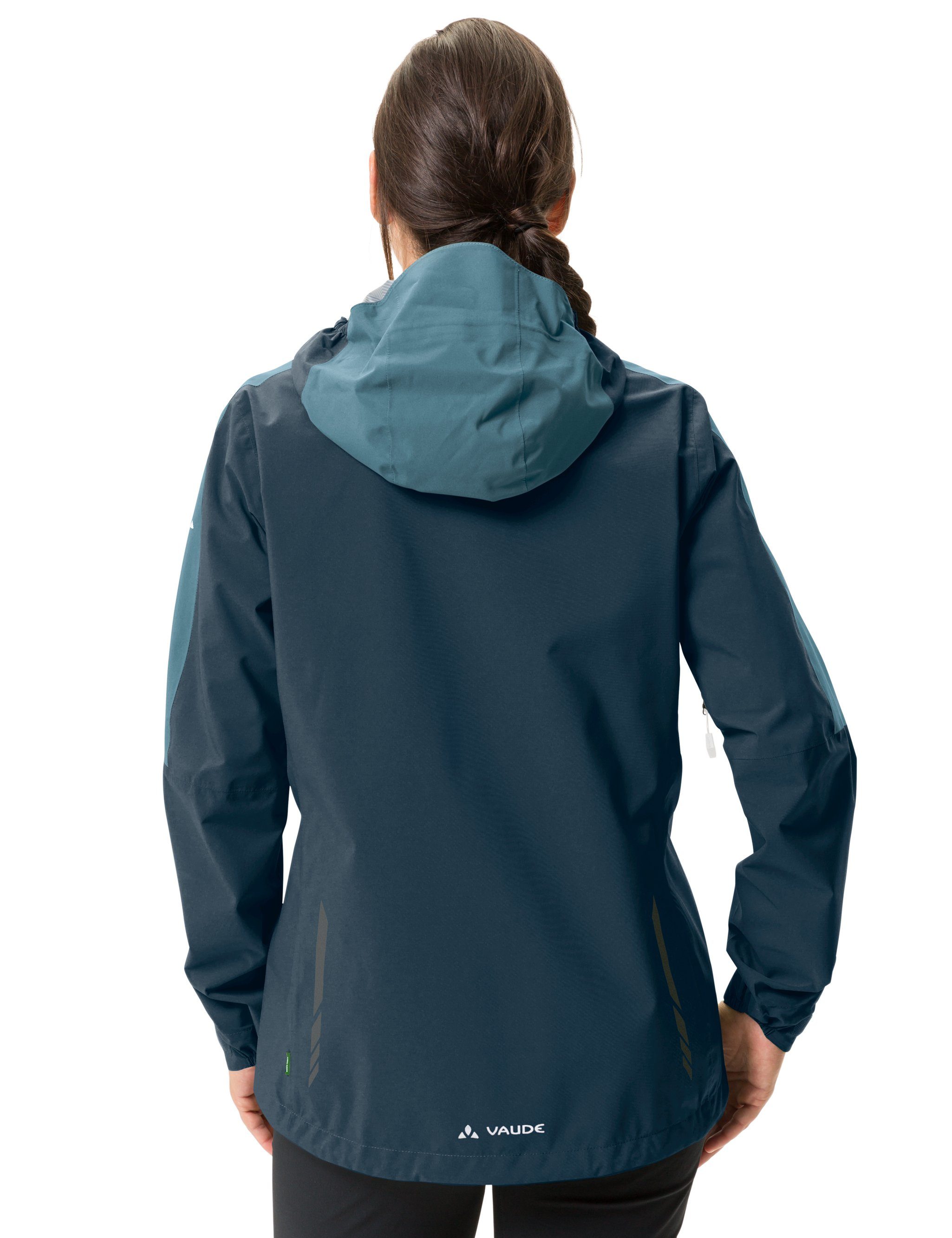 VAUDE sea Women's Rain dark Jacket uni Moab kompensiert (1-St) II Klimaneutral Outdoorjacke
