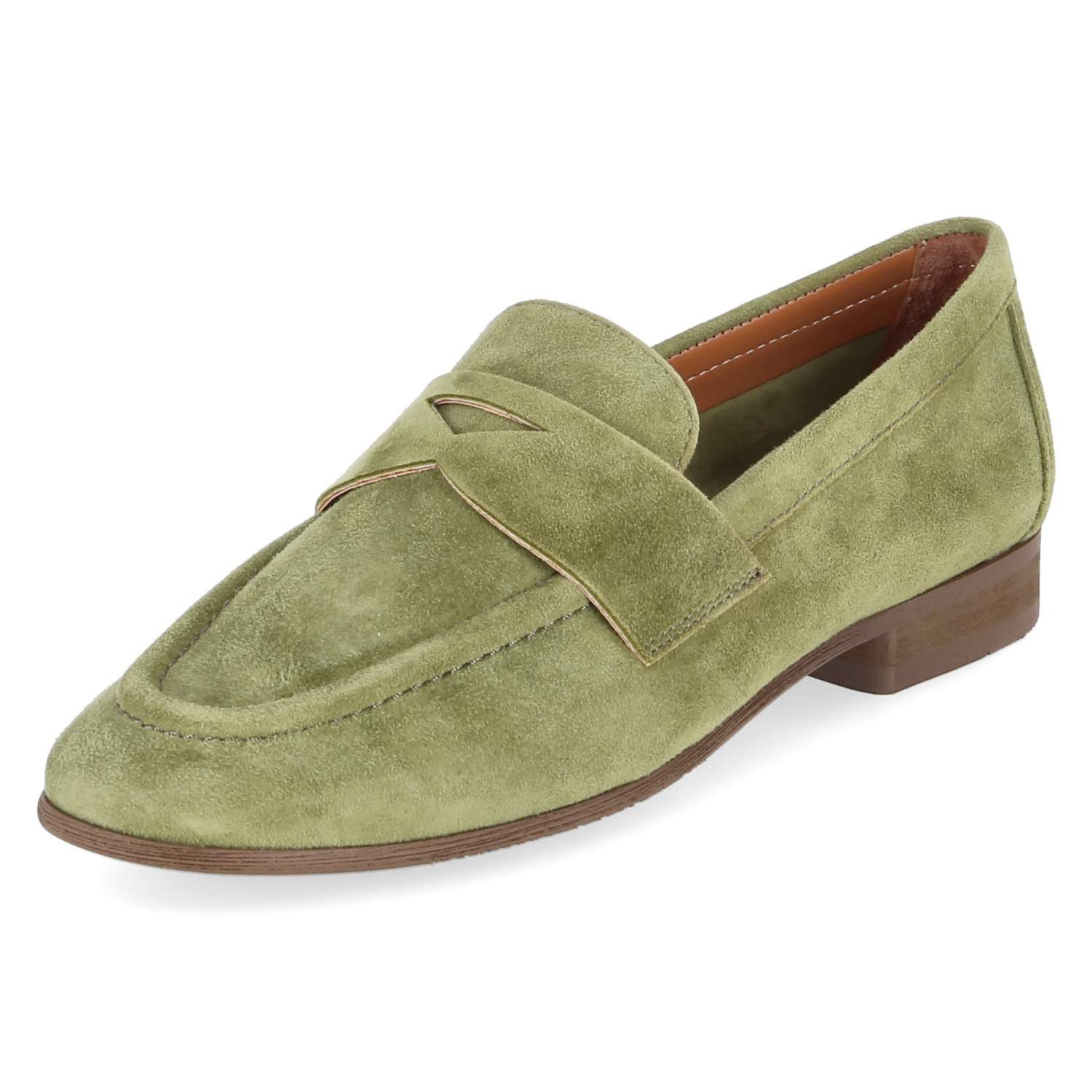 Kaerlek Kaerlek Aida 02 Kaky Damen Rauleder khaki Slipper