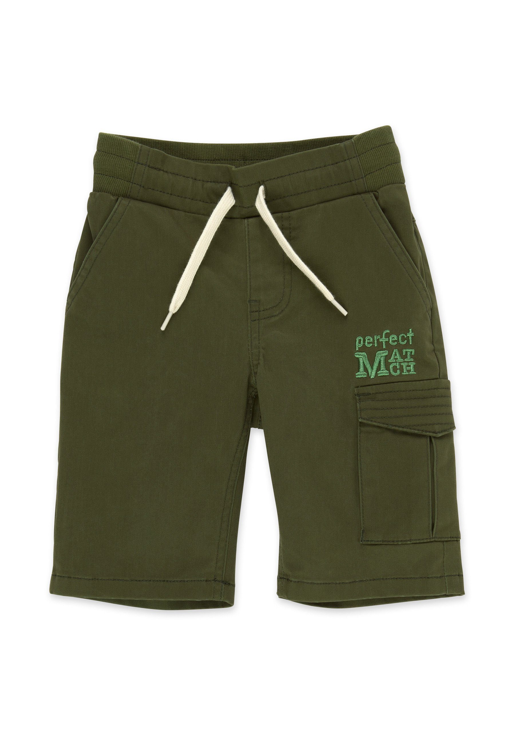 Bermudas (1-tlg) Sigikid Kinderhose dunkelgrün Gabardine Bermuda