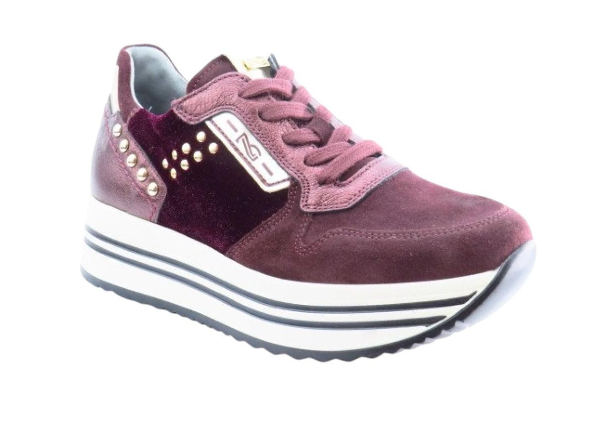 Velour Met. bordo Sneaker