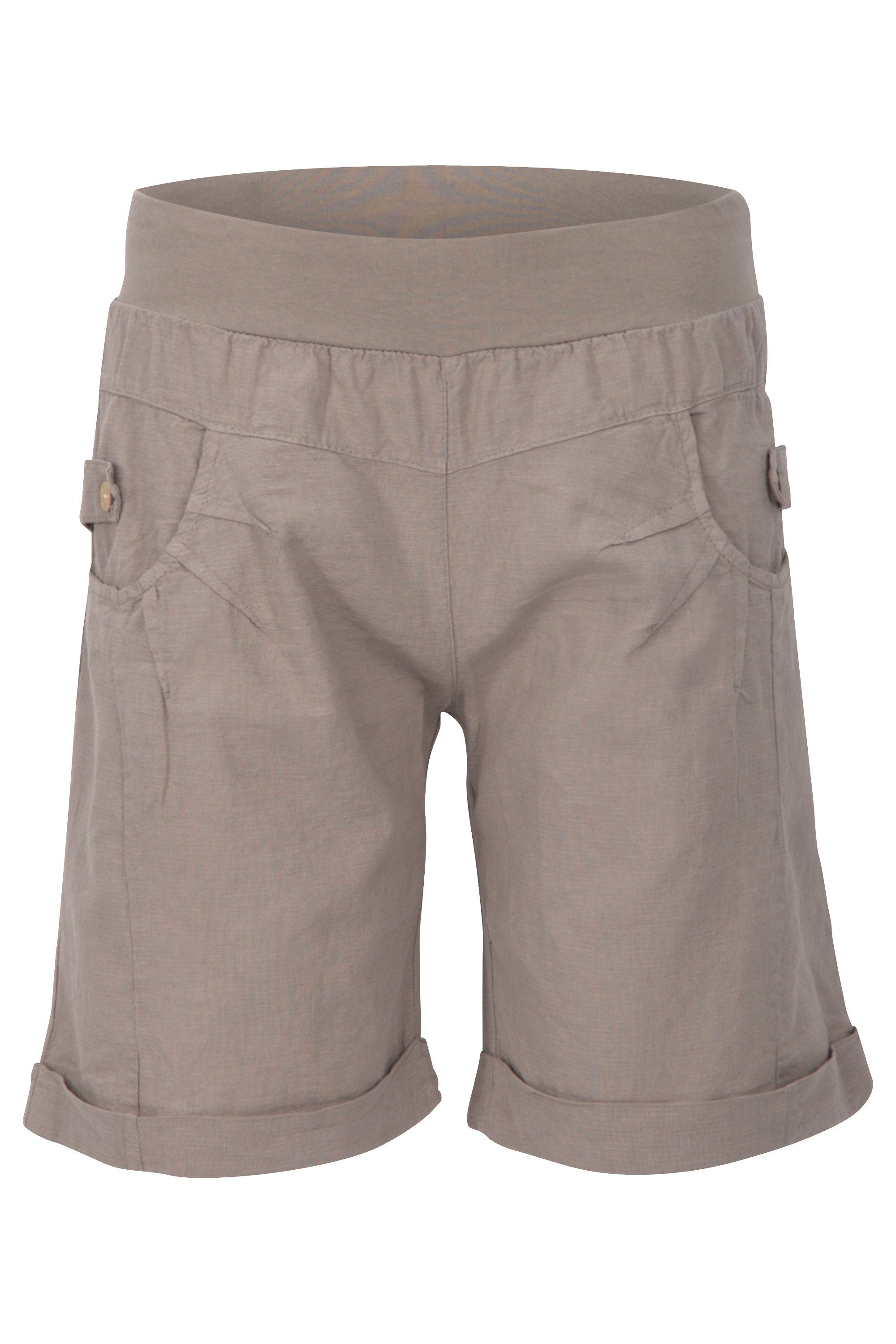 Leinenhose malito Damen Bermuda aus Leinen, lässige kurze Hose, Shorts für den