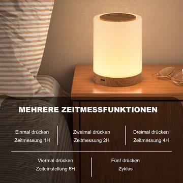 WILGOON LED Nachtlicht Nachttischlampe, USB Touch Dimmbar Atmosphäre Licht