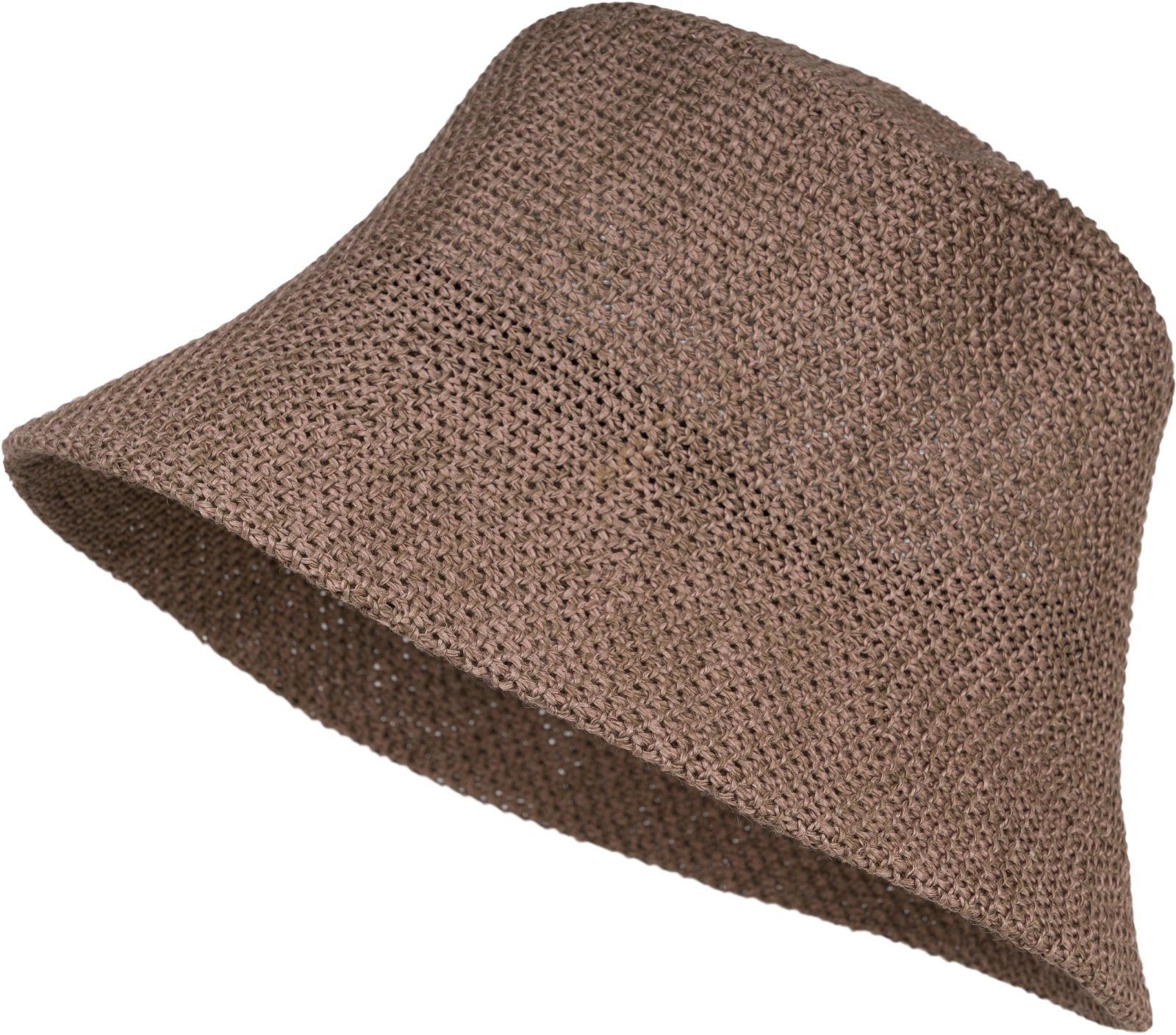 styleBREAKER Fischerhut Fischerhut aus Papierstroh - Knautschhut (1-St)