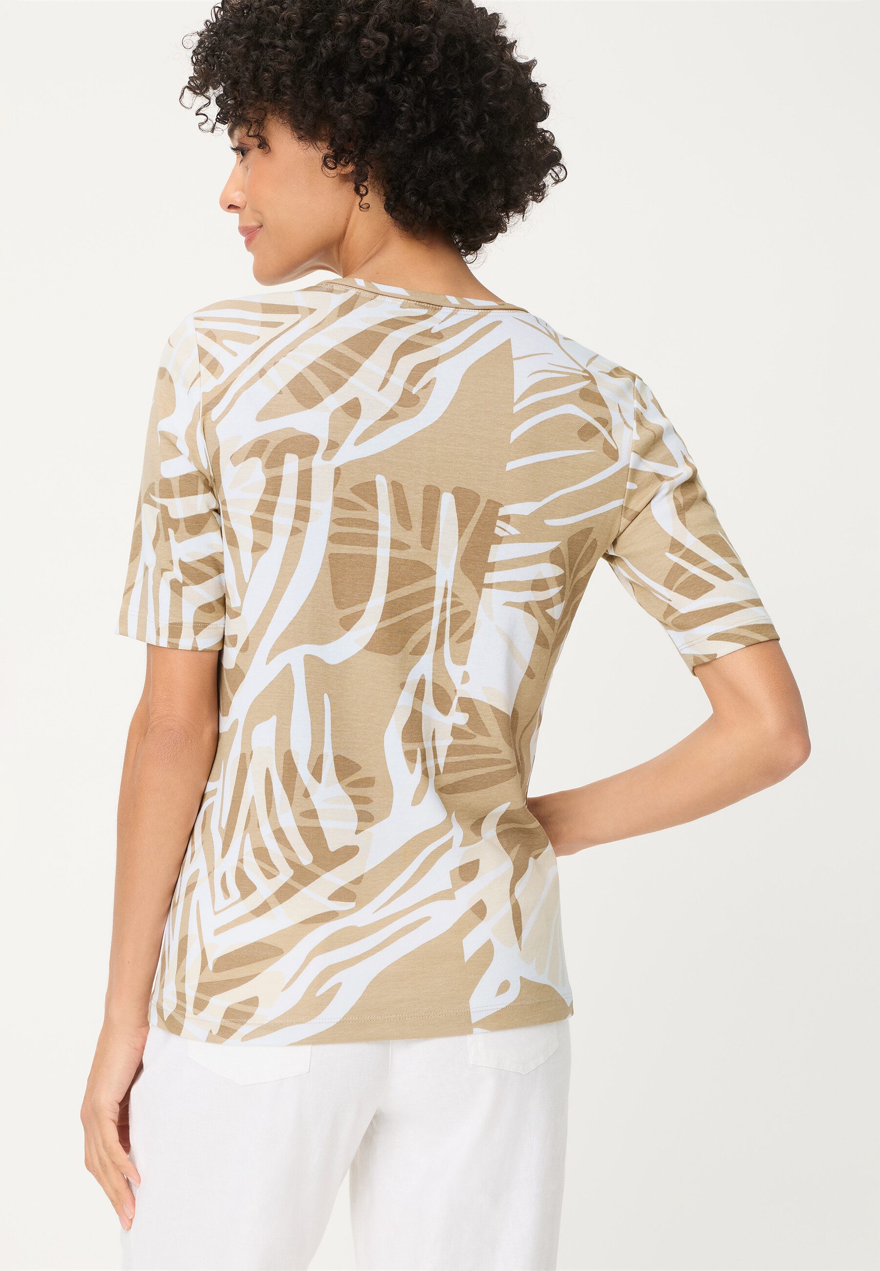 Olsen T-Shirt Shirt mit Panneaux-Print
