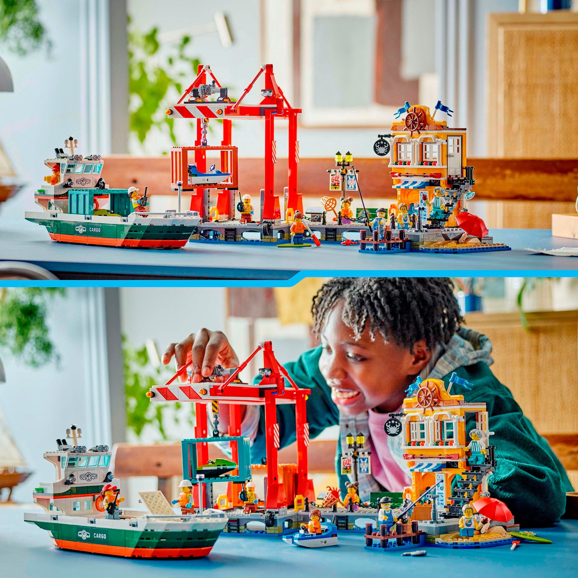 LEGO® Hafen mit Frachtschiff (60422), LEGO günstig online kaufen