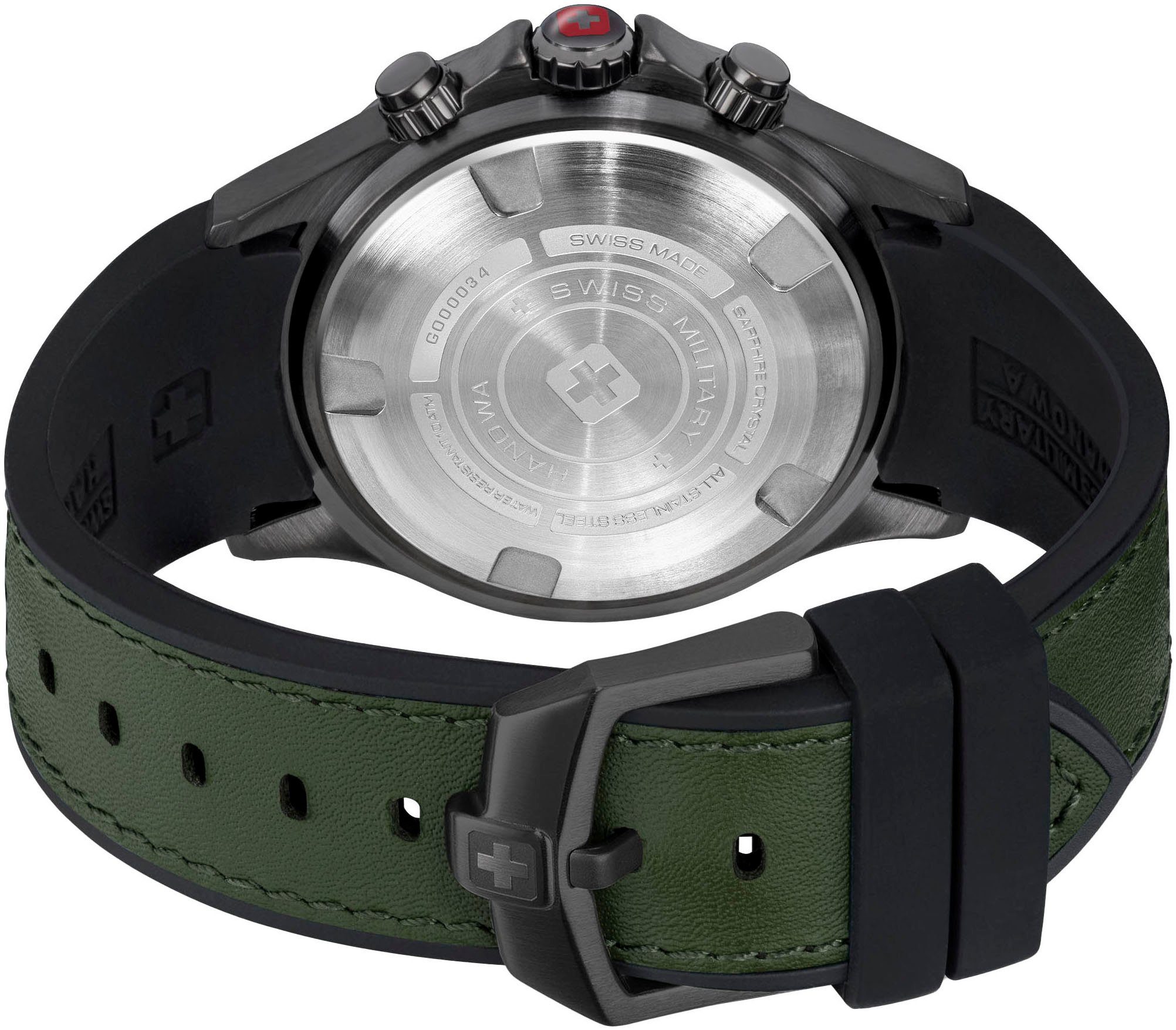 Swiss Military Hanowa Chronograph WATCHMAN SMWGO0003441, Quarzuhr, Herrenuhr, Datum, Stoppfunktion, Saphirglas, Swiss Made