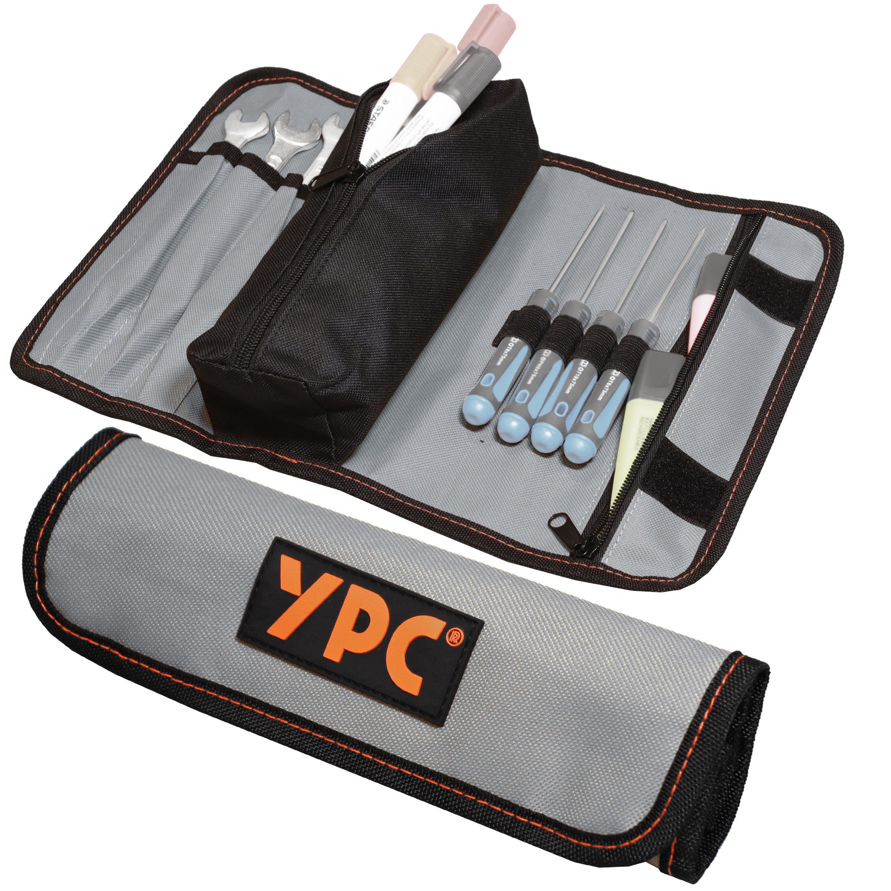YPC Werkzeugtasche VarioRoll M, 36x25cm, 2 Reißverschlusstaschen