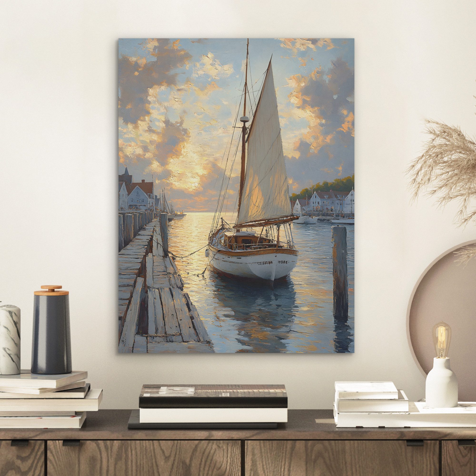 MuchoWow Gemälde Segelboot - Sonne - günstig online kaufen