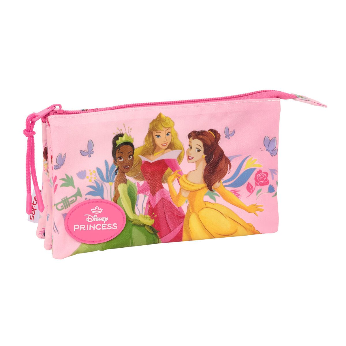 Princesses Disney Federtasche 22 x 12 x 3 cm Federmappe Disney Princess Rosa 22x12x3 cm
