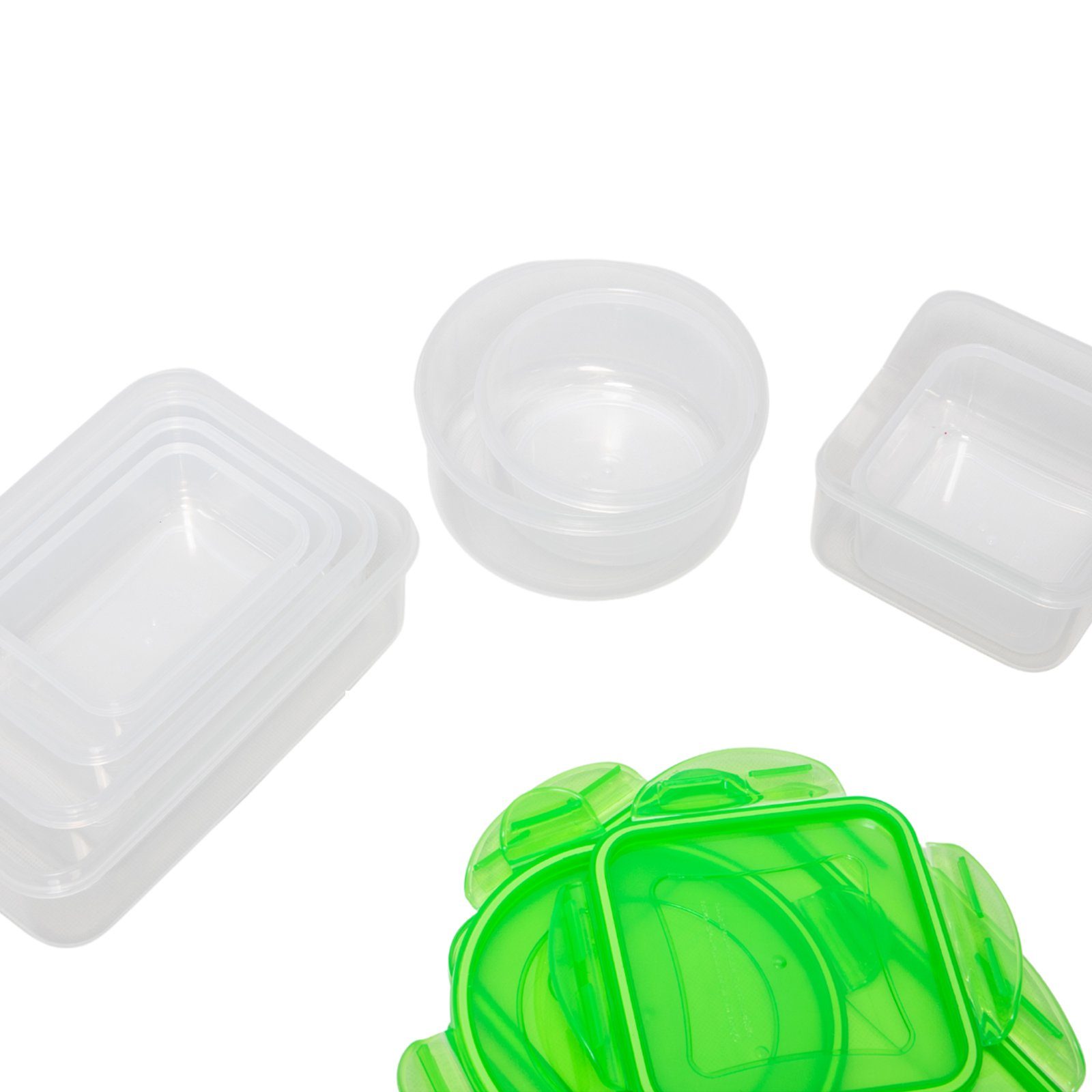 (Set, 16-tlg), Frischhaltedose Vorratsdosen 16, grün Plentyfy Set Deckel mit Frischhaltedose Kunststoff, Frischesystem -