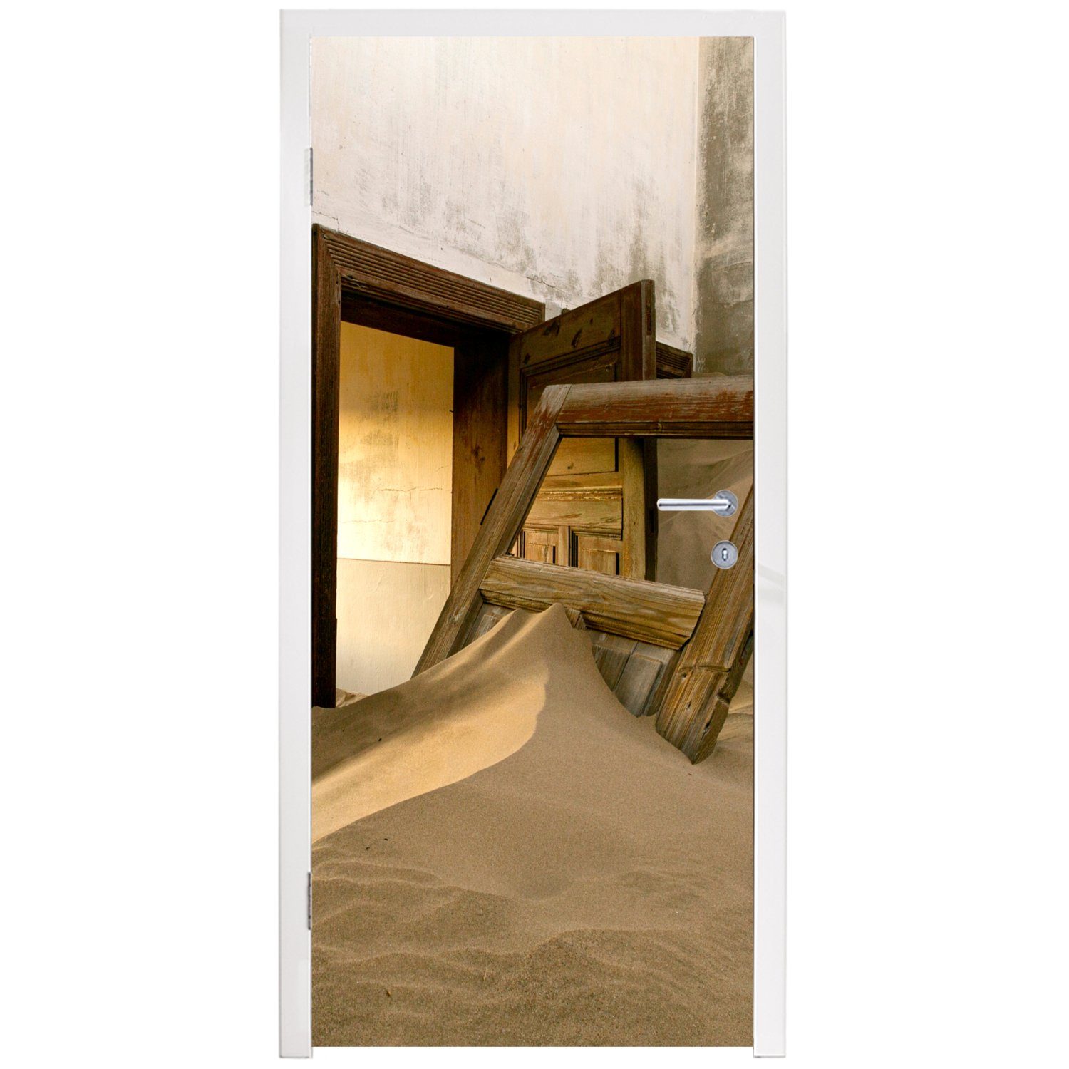MuchoWow Türtapete Sand Tür, Tür, cm (1 für bedruckt, Türaufkleber, Matt, St), 75x205 Architektur Fototapete - - Wüste 
