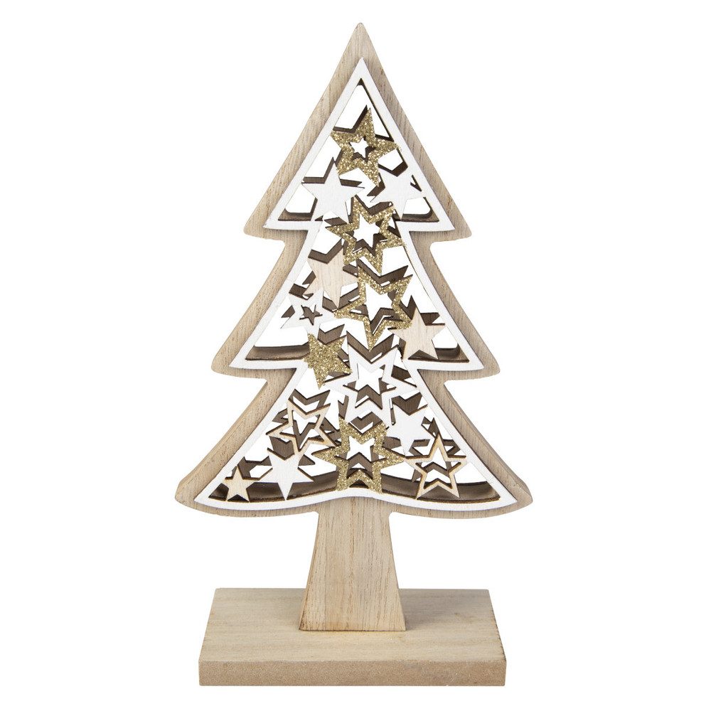 Weihnachtsfigur Dekobaum - aus Holz - ca. 11,5 x 5 x 21 cm
