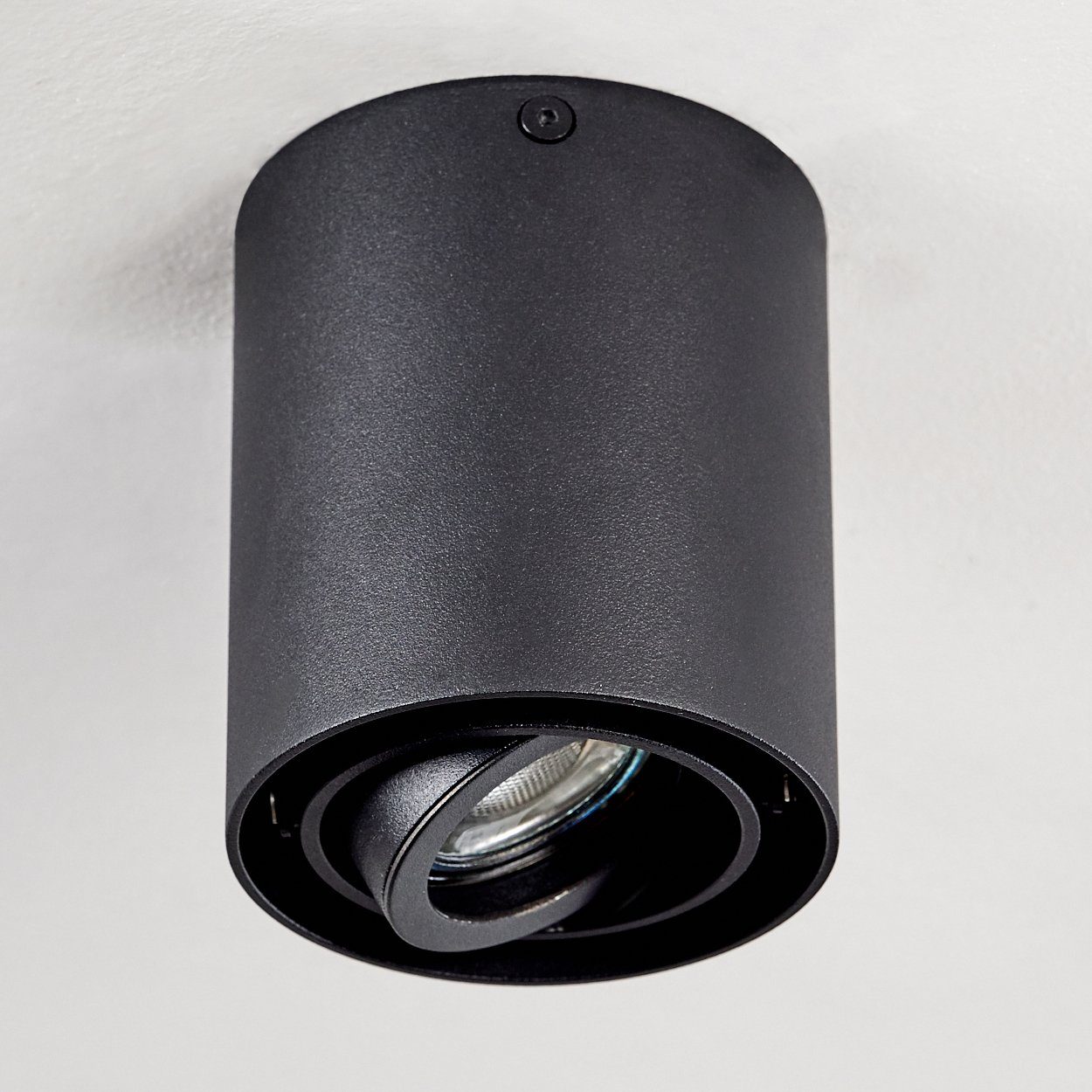 Metall der ist verstellbar, moderne Leuchtspot ohne »Catona« Schwarz, in Aufbauleuchte 1xGU10, aus hofstein Deckenlampe Leuchtmittel, Deckenleuchte