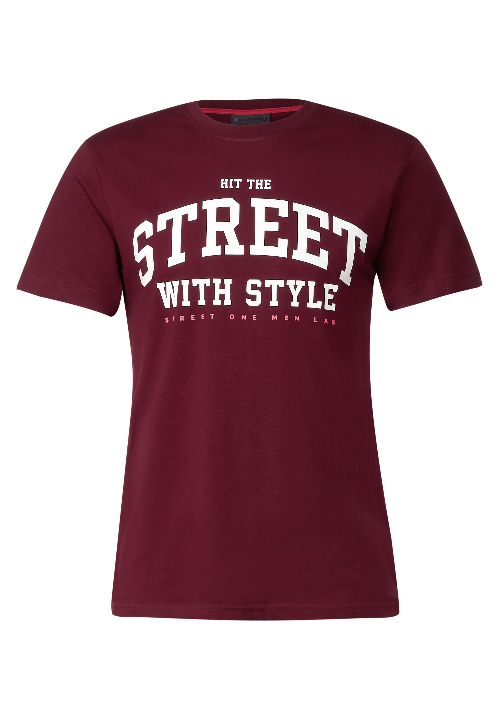 STREET ONE MEN T-Shirt rosewood red
