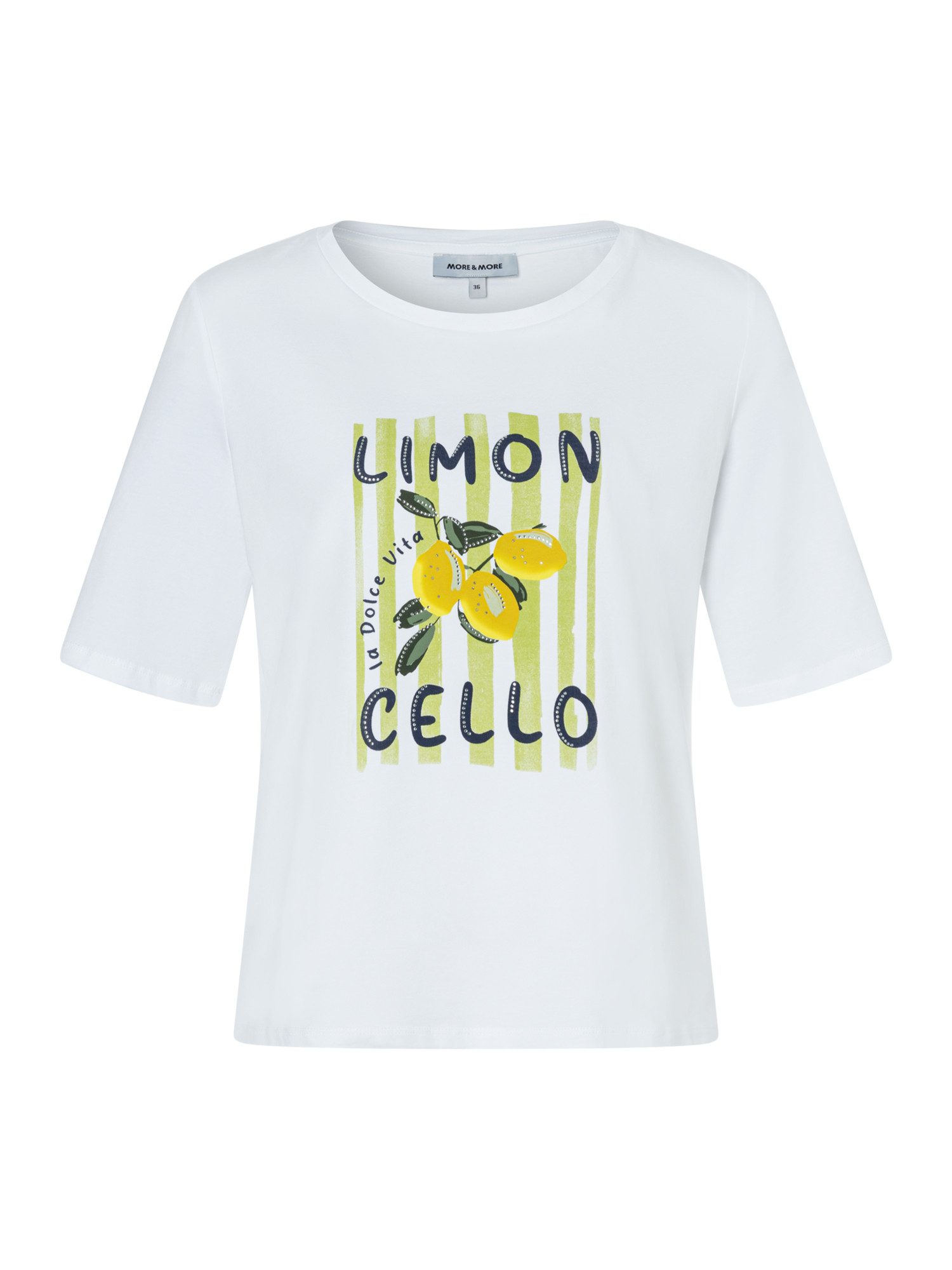 MORE&MORE Kurzarmshirt cooles Kurzarmshirt, "Limon Cello"
