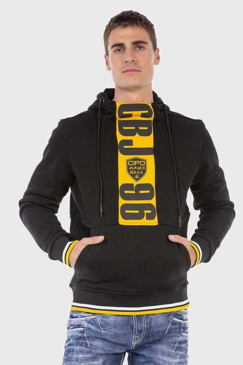 Cipo & Baxx Kapuzenpullover Sweatshirts (1-tlg) mit Markenprint