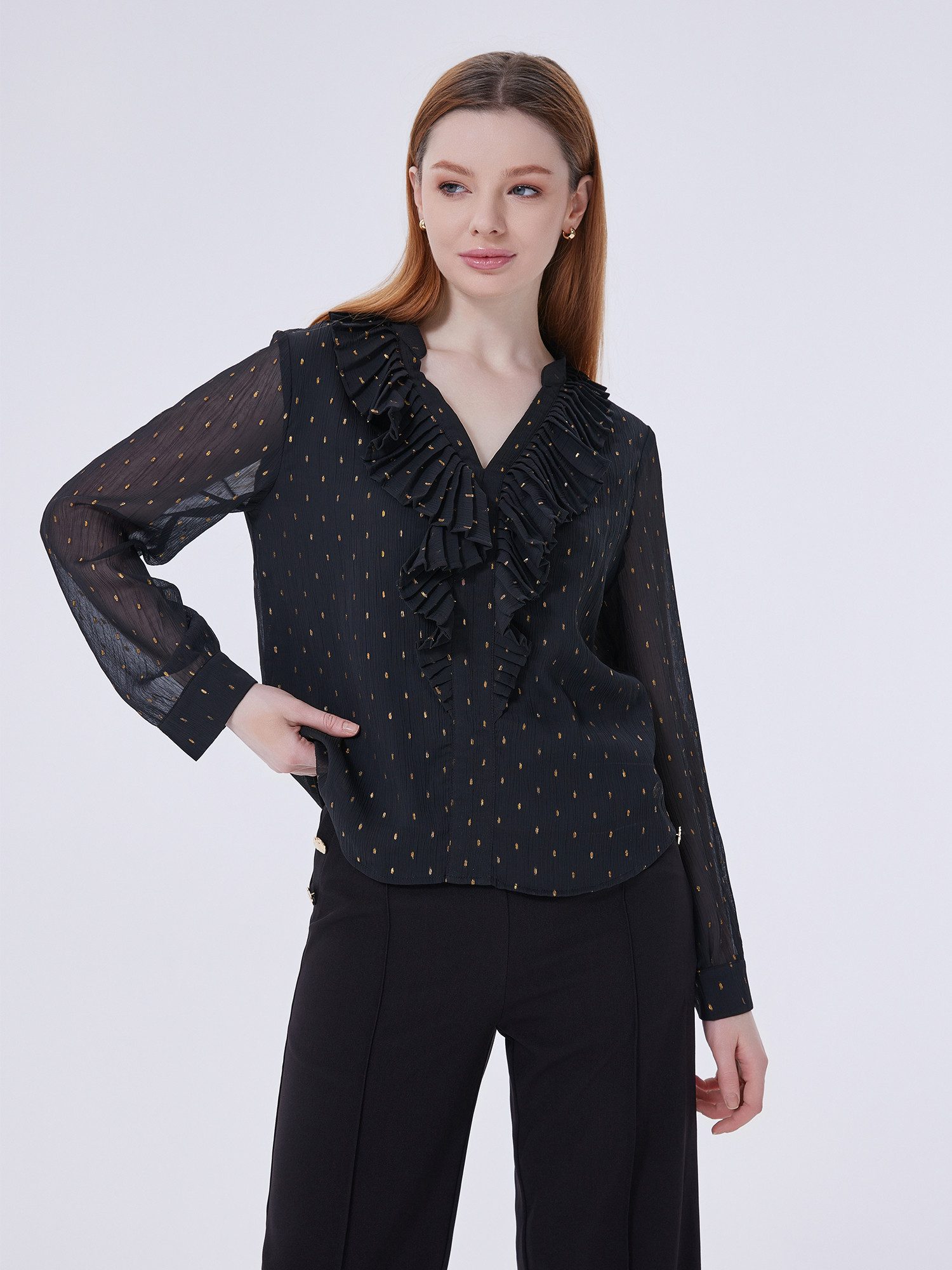 LAPA PLUS Hemdbluse Damen Elegant Langarmshirt günstig online kaufen