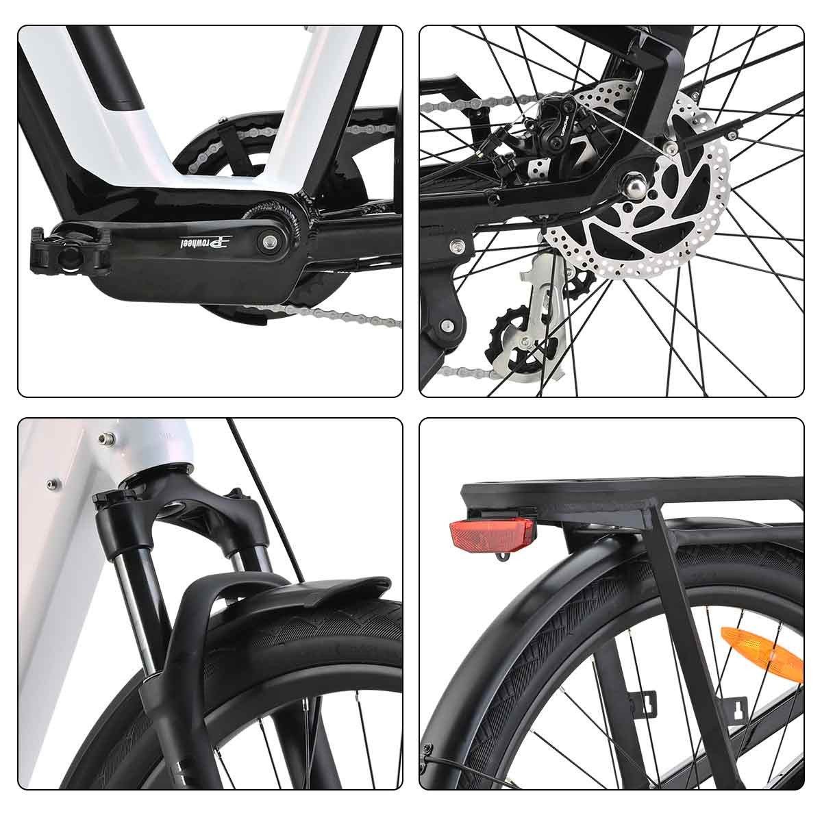 VECOCRAFT E-Bike Cityrad EOS ebike damen 28 zoll 25 km/h, 8 Gang Shimano, Heckmotor, 468 Wh – Bild 5 von 5