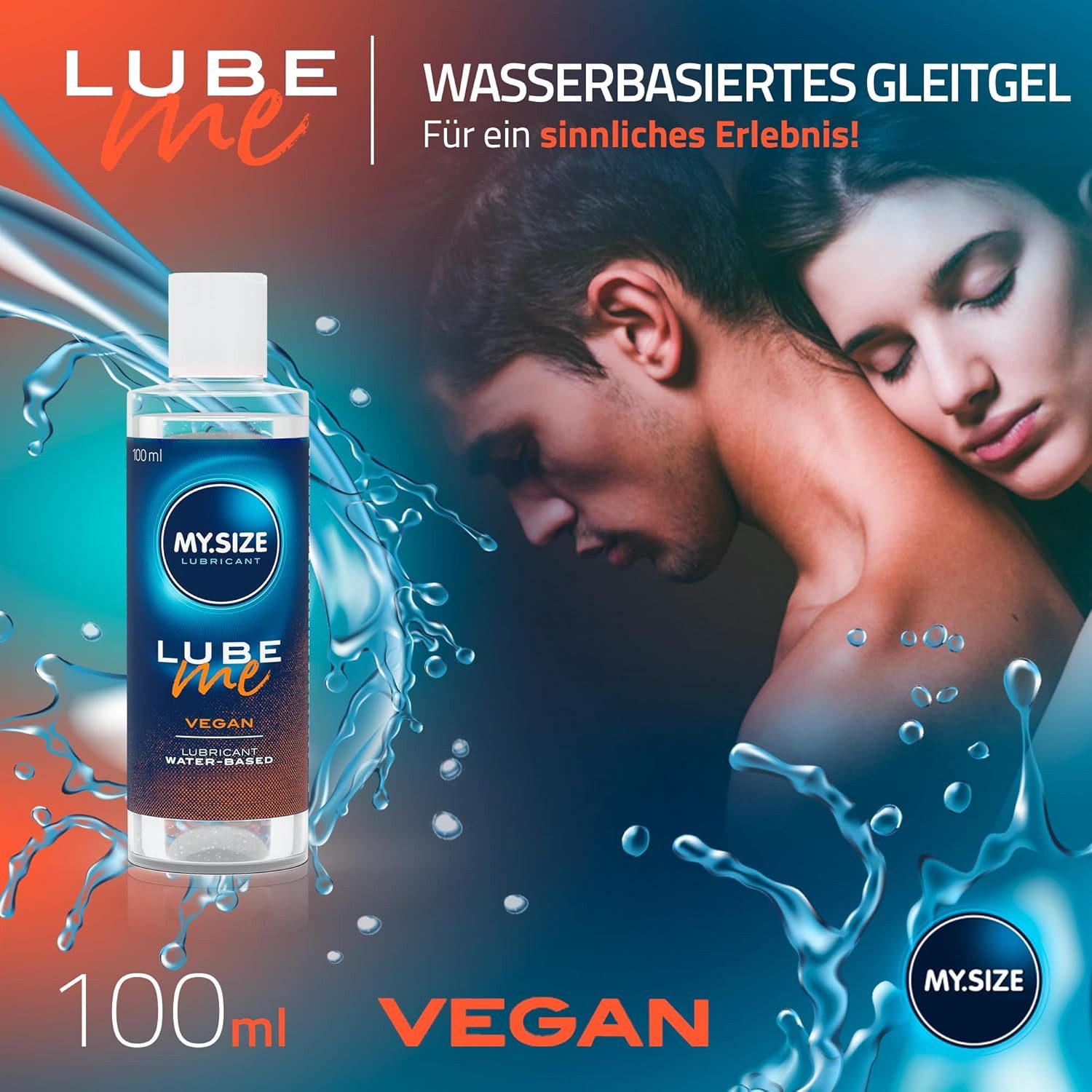 MY.SIZE Gleitgel Lube Me Vegan, medizinisches Gleitmittel auf Wasserbasis, ohne tierische Bestandteile und ohne Tierversuche
