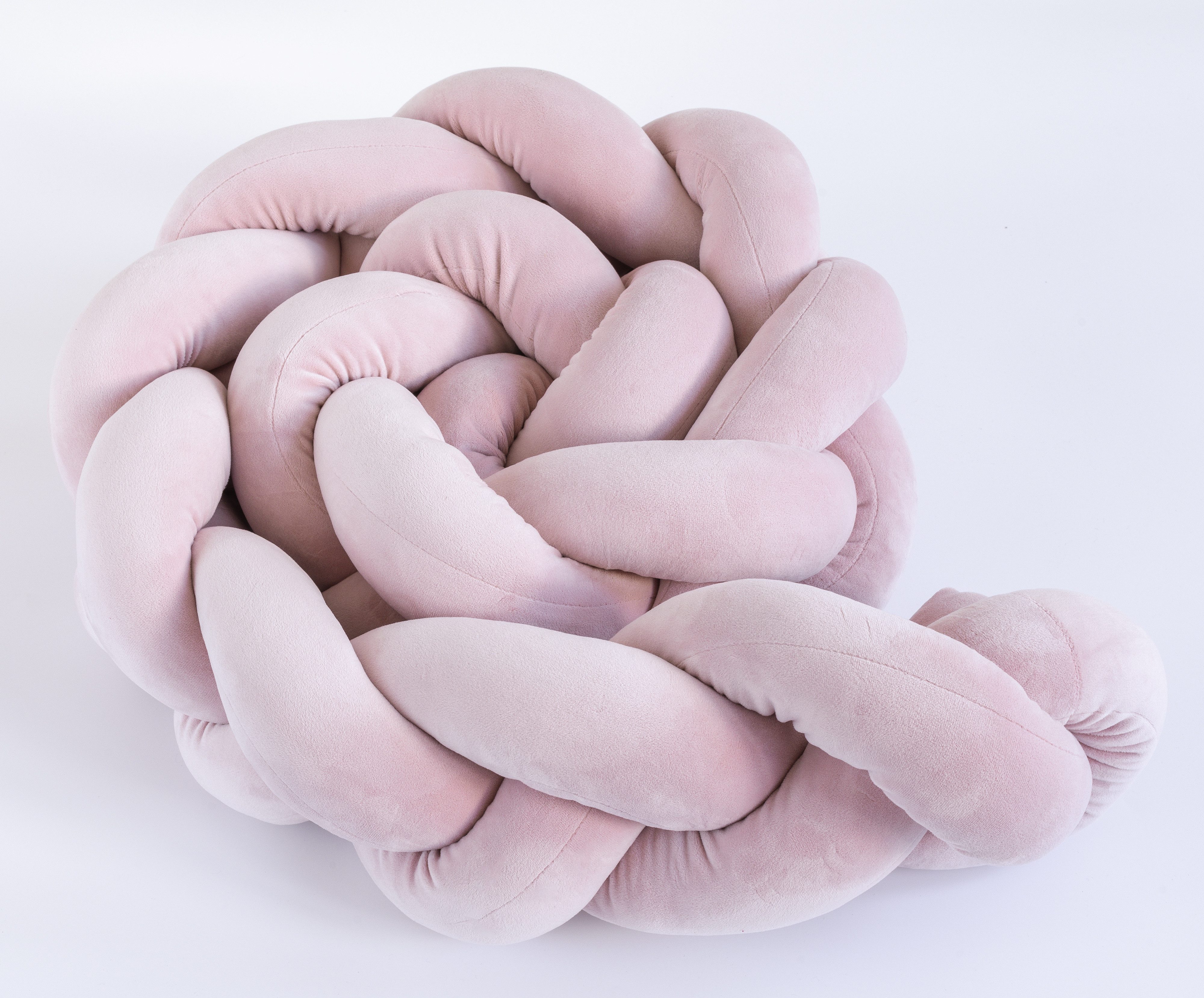 Loolay Nestchenschlange SAMT ALTROSA Geflochtenes Kissen Zierkissen Dekokissen Bettumrandung, (Zugluftstopper Zugluft Schlange Wickeltischumrandung Babybett Kinderzimmer Schutz, VELOURS SAMT Bettschlange 100 150 200 300 400 cm und Länge auf Anfrage), Zugluftstopper tolle Wohndekoration Geschenk