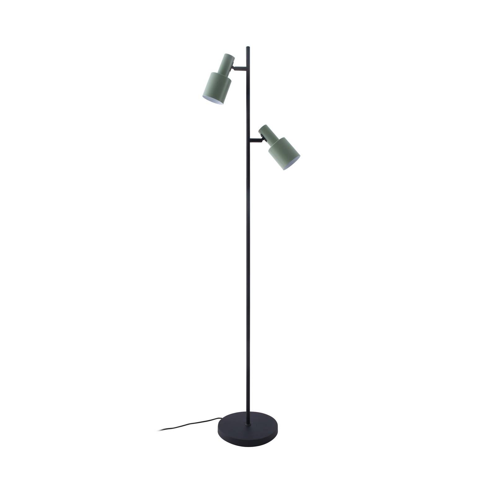 Lindby Stehlampe Ovelia, Metall, Schwarz IP20, 2 x 15 W LED
