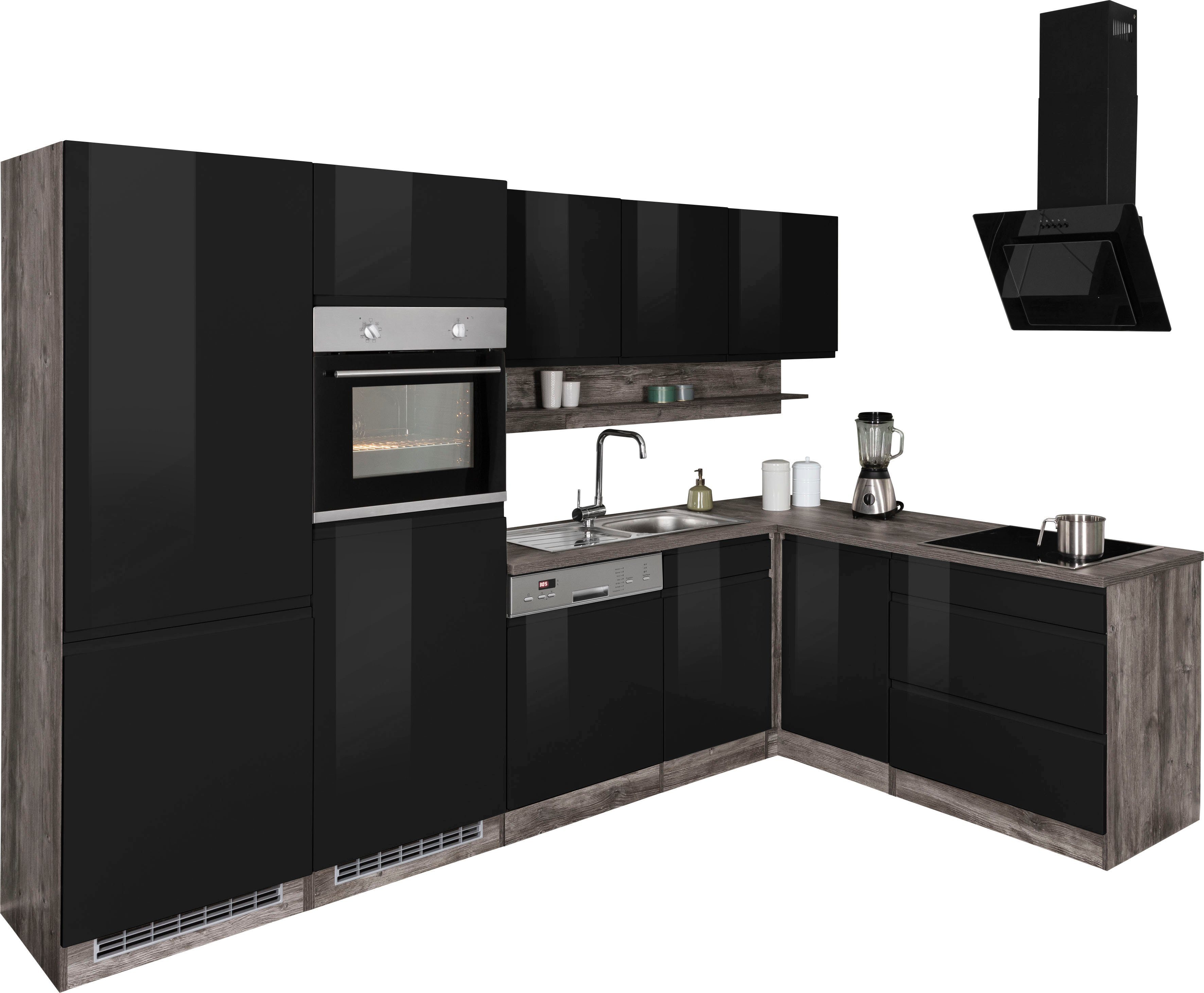 KOCHSTATION Winkelküche KS-Virginia, Stellbreite 290/190 cm cm, wahlweise mit Induktion