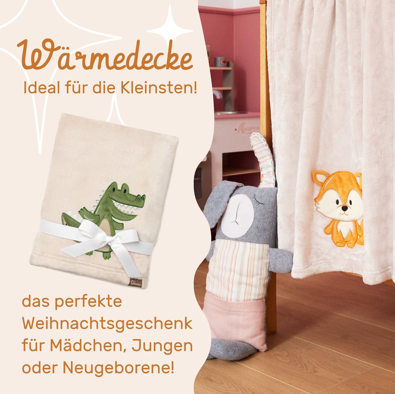 Wohndecke Warme Kuscheldecke Babydecke Blanket Baby Geschenk BE20-168, Be Mammy