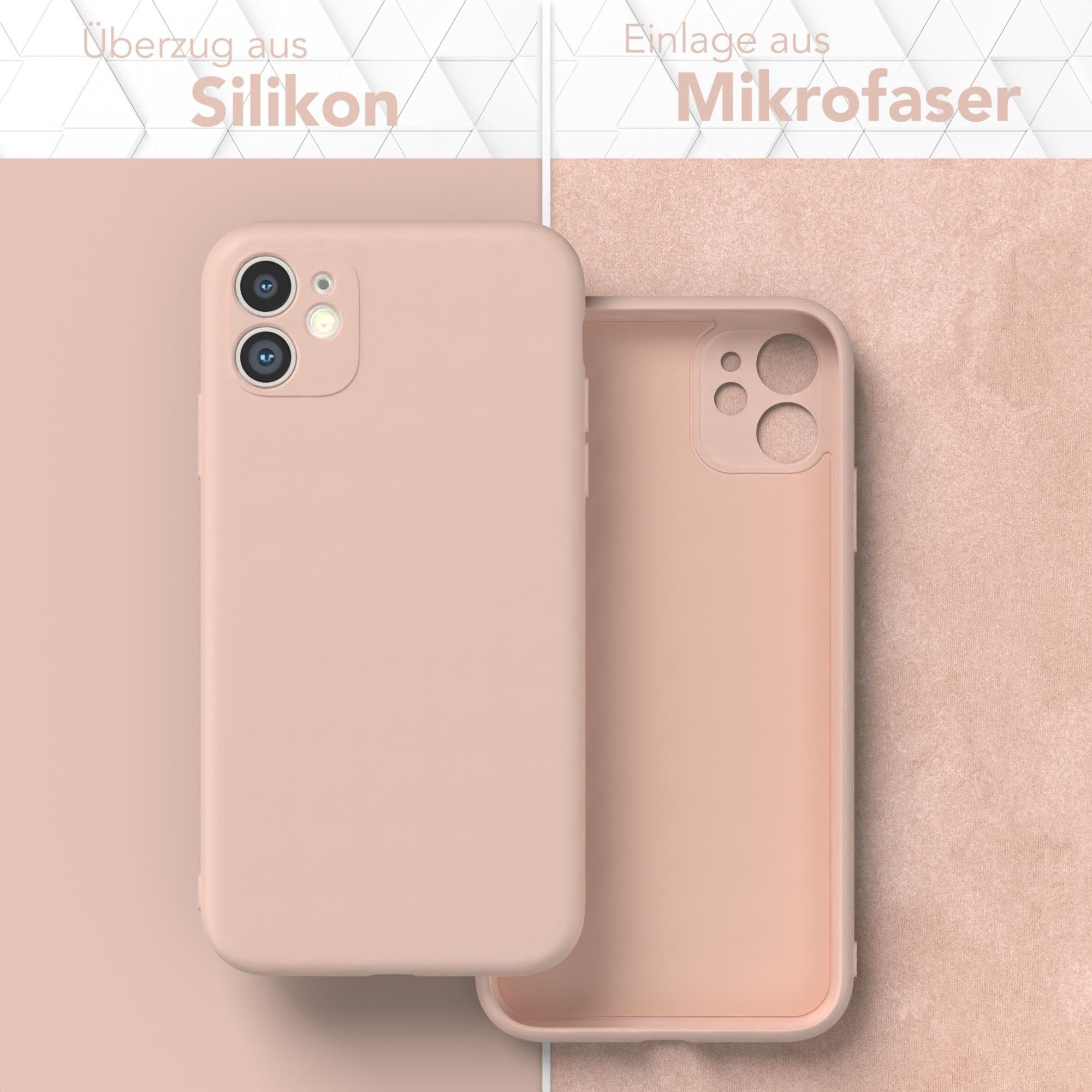 EAZY CASE Handyhülle für Apple iPhone 11 Hülle Silikon 6,1 Zoll, Silikon Schutzhülle mit Kameraschutz kratzfest bumper Rosa Altrosa