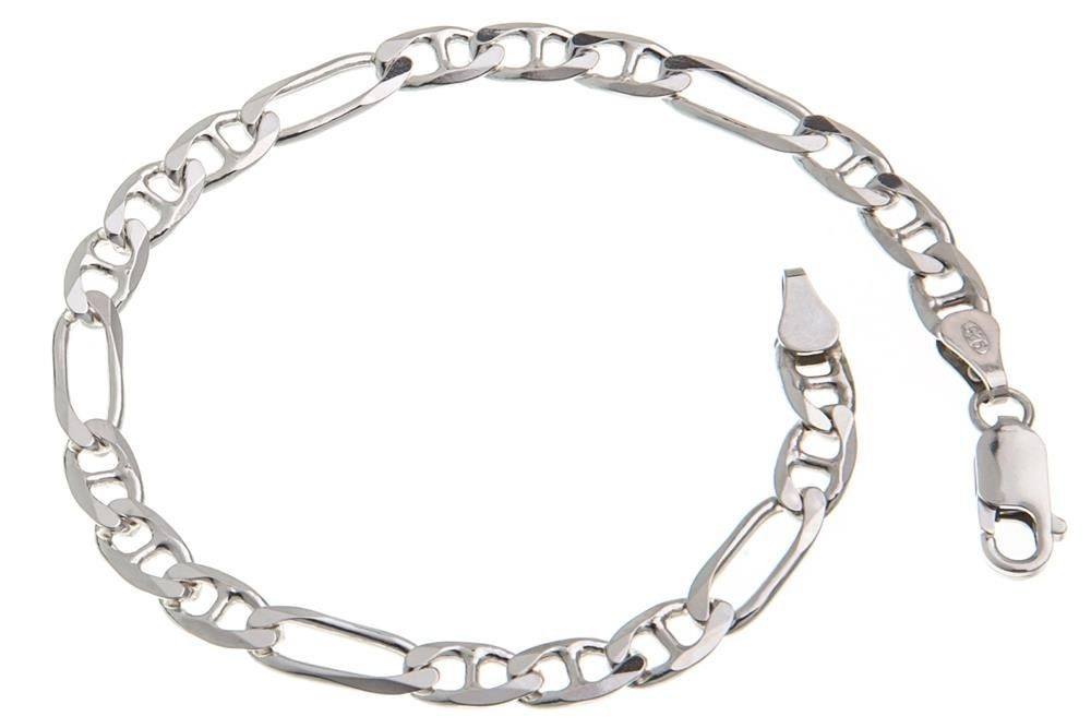 Silberkettenstore Silberarmband Figaruccikette Armband 925 Länge 5,5mm Silber, 16-25cm von wählbar 