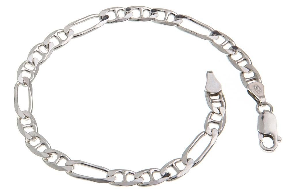 Silberkettenstore Silberarmband Figaruccikette Armband 925 Länge - wählbar Silber, 5,5mm von 16-25cm