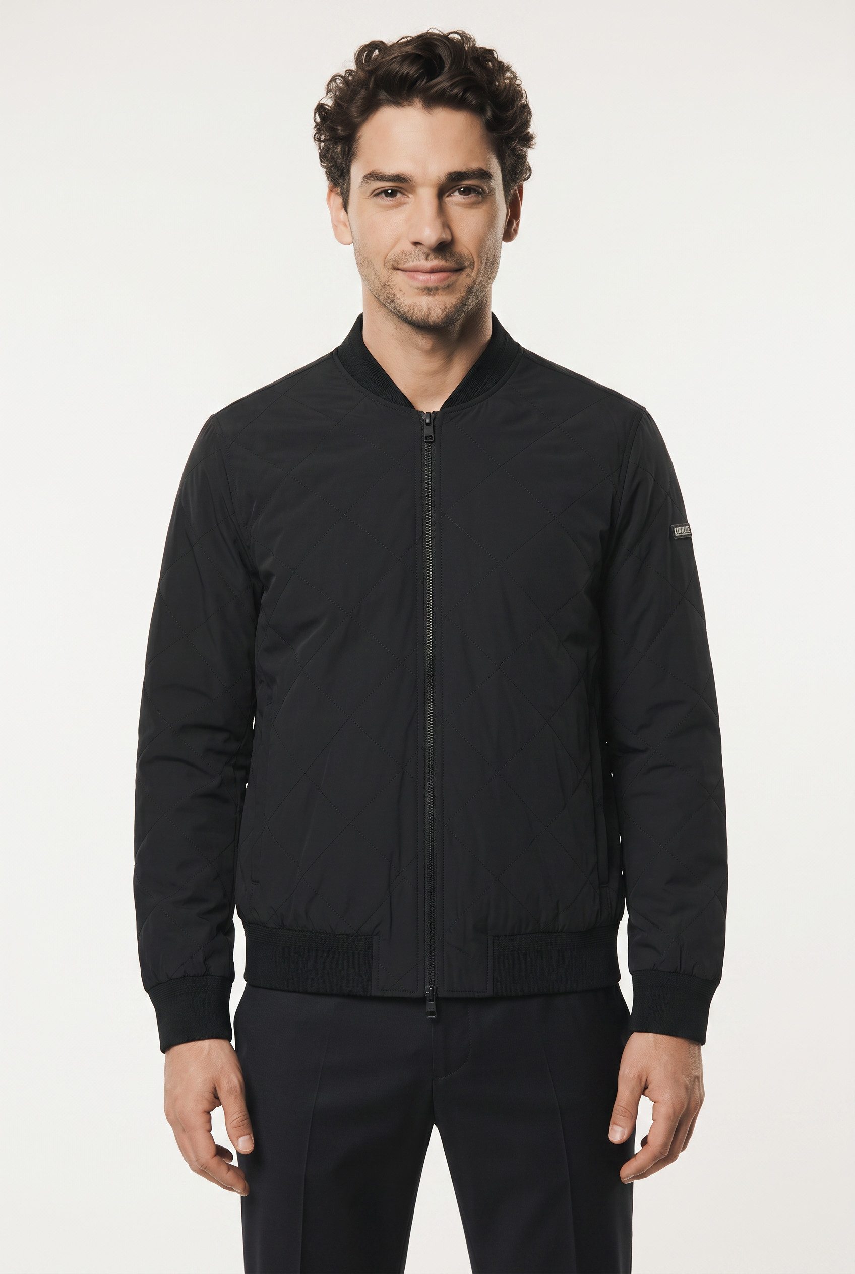 Cinque Blouson CIRAPID_S Regular Fit, 2-Wege-Zipper, Rippstrickkrage und Bündchen