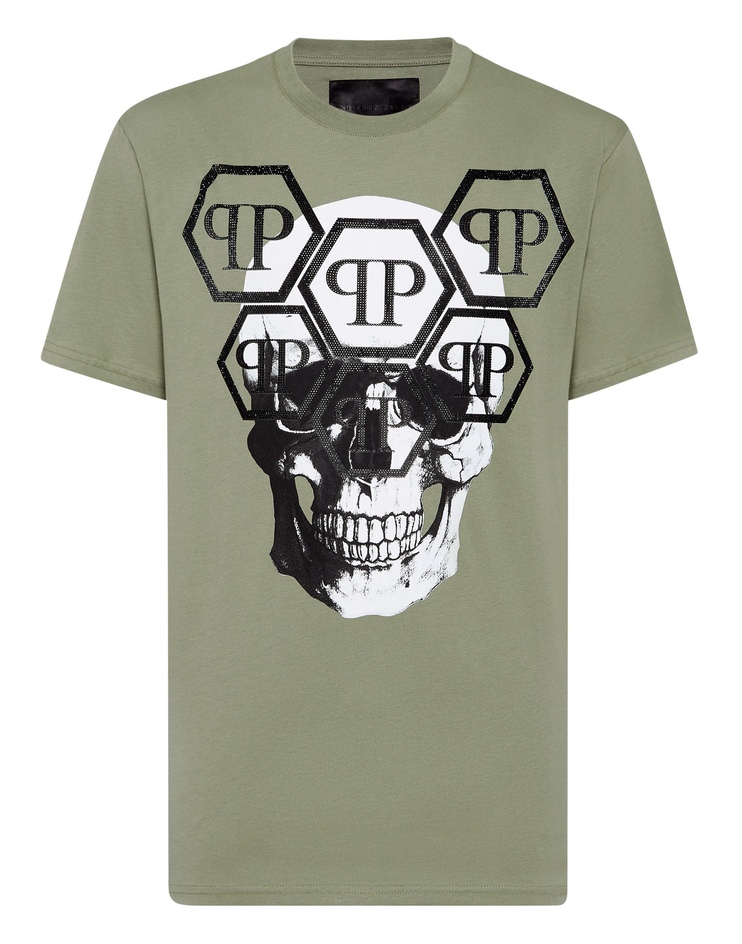 PHILIPP PLEIN T-Shirt Skull Mit Schmucksteinen