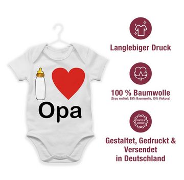 Shirtracer Shirtbody I love Opa Nuckelflasche Strampler Baby Mädchen & Junge