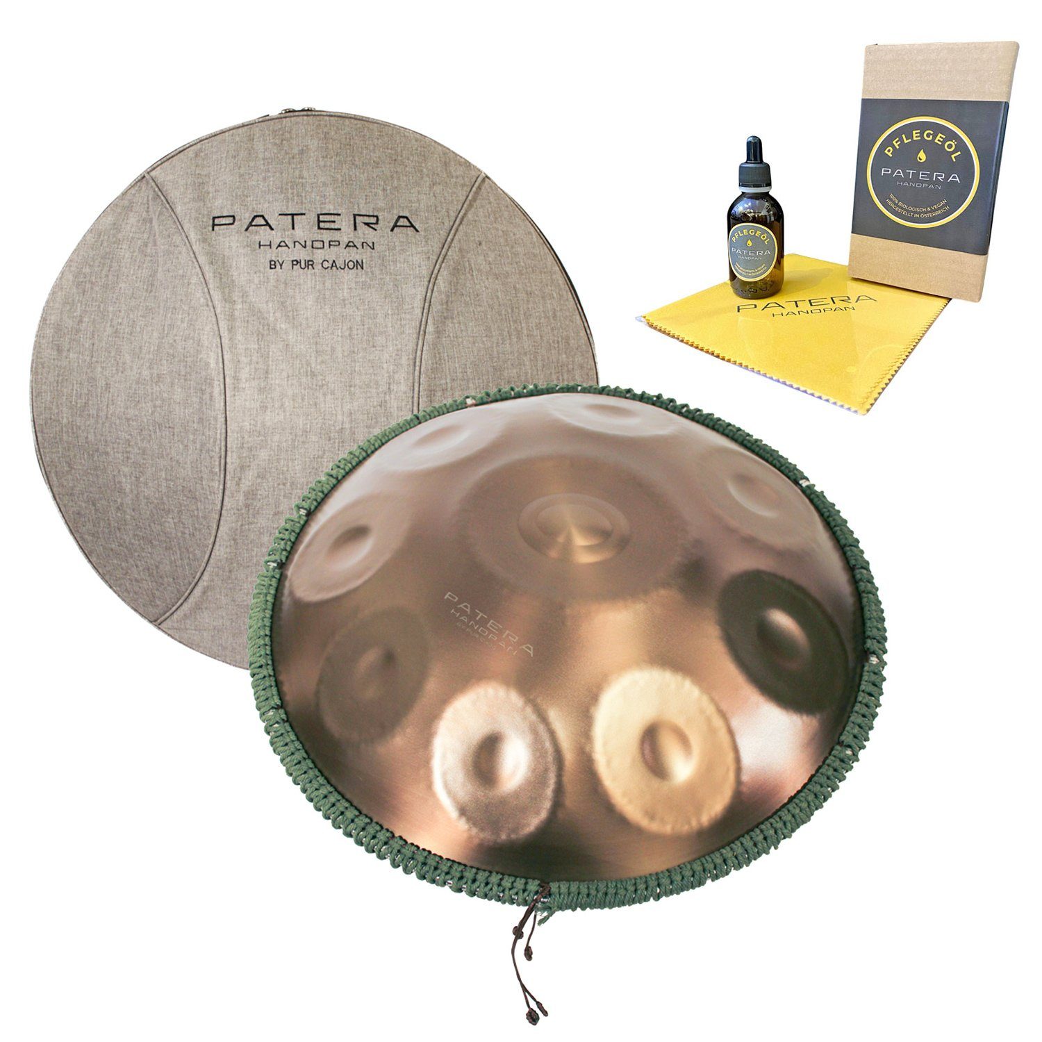 Handpan Patera Handpan HPDM-5 Amara-D Edelstahl mit Pflege-Öl