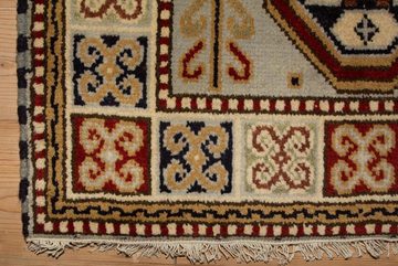 Wollteppich Kazak Teppich handgeknüpft beige, morgenland, rechteckig, Höhe: 8 mm