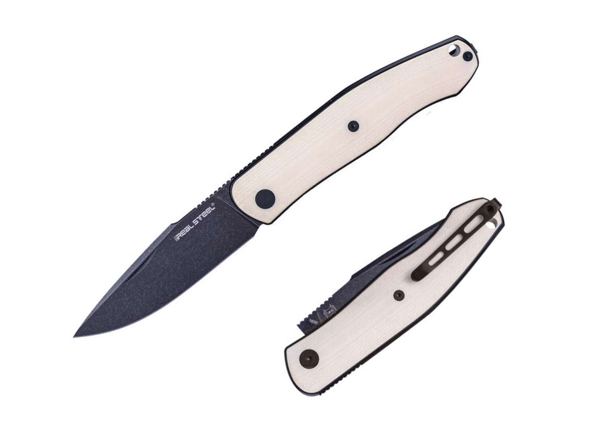 Real Steel Taschenmesser Taschenmesser Serenity G10 Ivory BW
