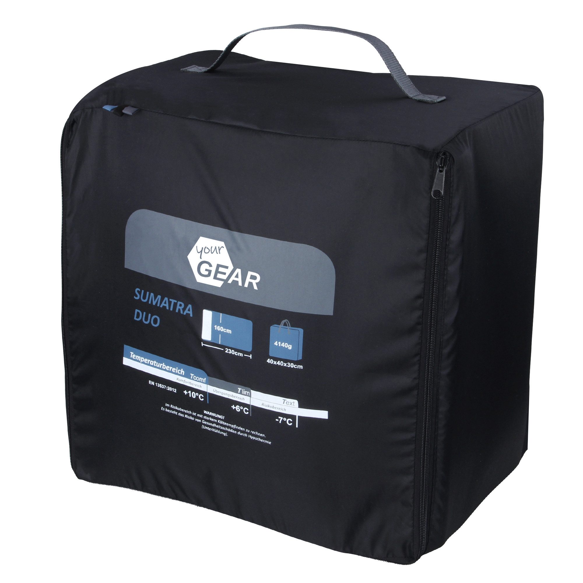 yourGEAR Doppeldeckenschlafsack yourGEAR Schlafsack Sumatra Duo -7°C 230x160cm Futter 100% Baumwolle