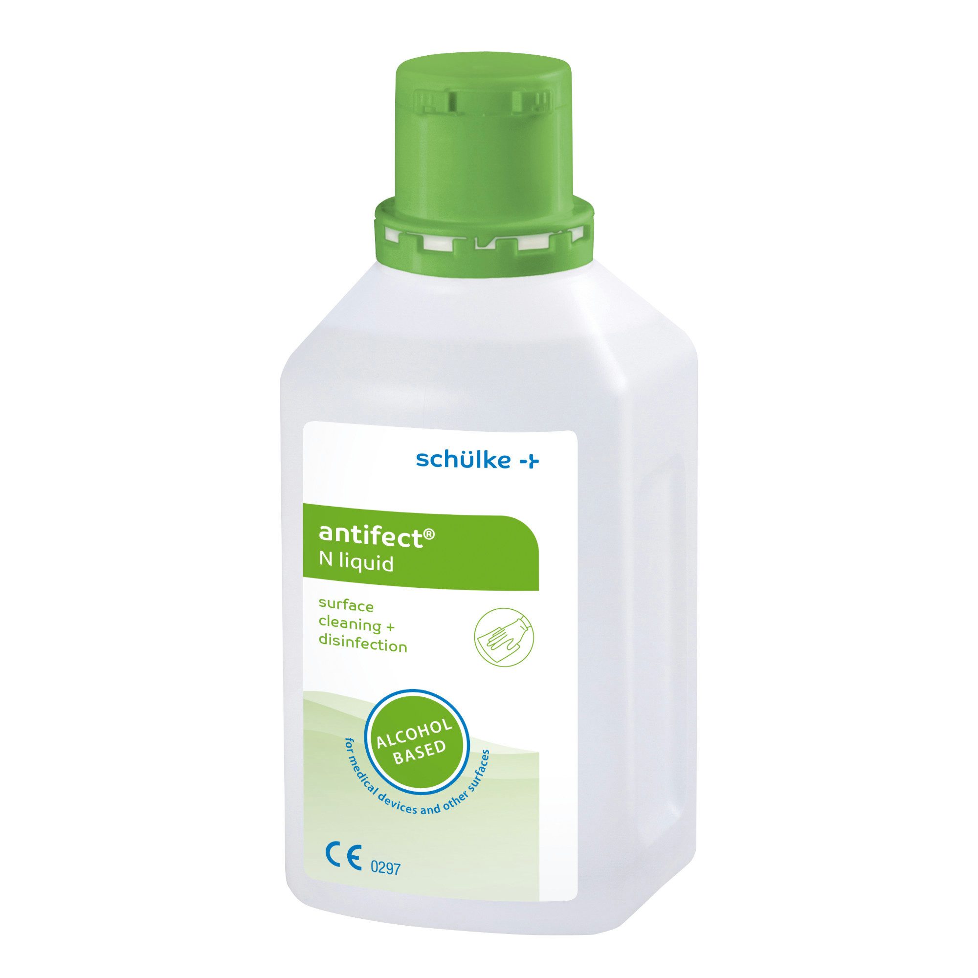 SCHÜLKE & MAYR GmbH antifect N liquid - alkoholhaltige Flächendesinfektion - 500ml Flasche Oberflächen-Desinfektionsmittel