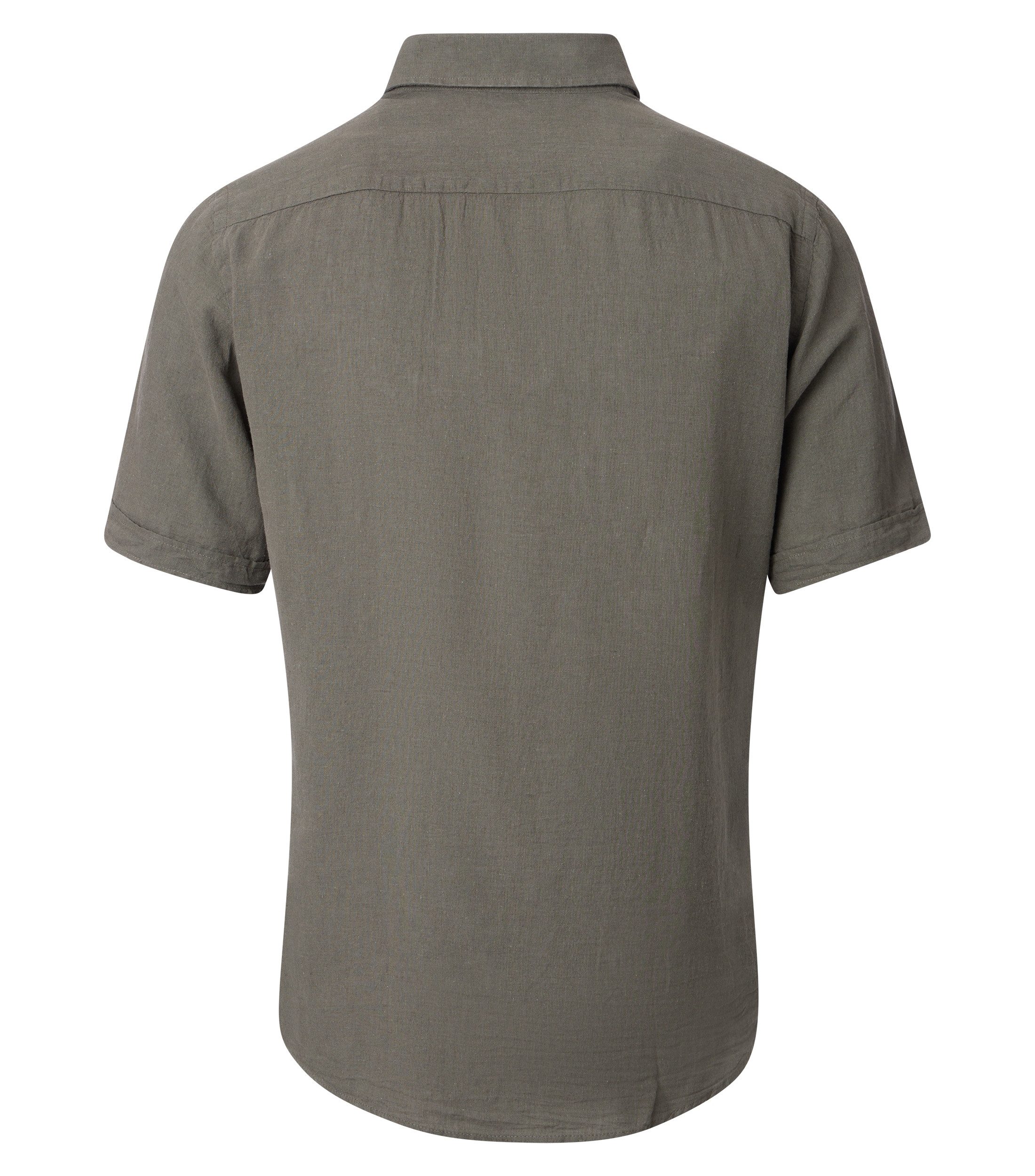 Redmond Kurzarmhemd uni Casual Fit günstig online kaufen
