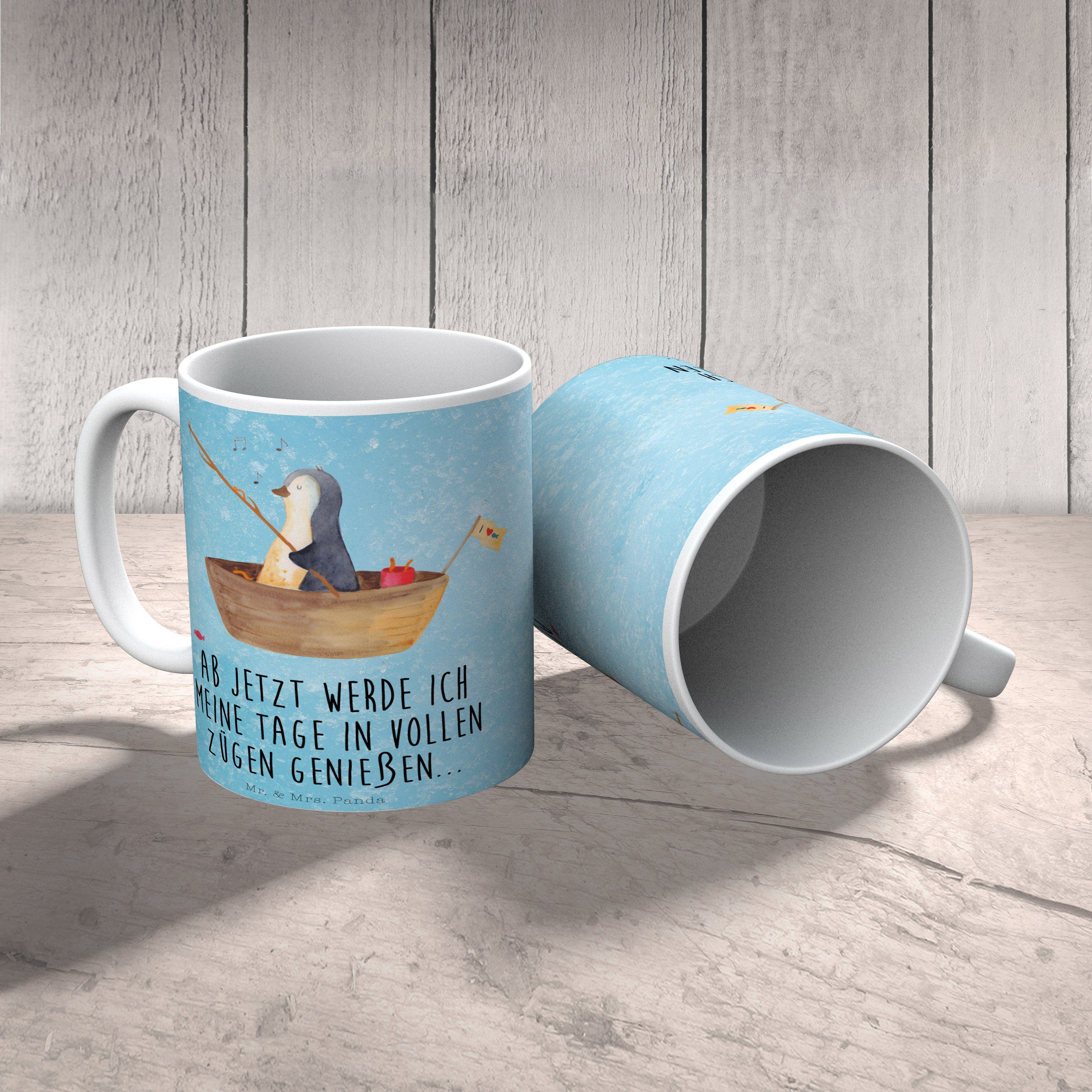 Mr. & Mrs. Geschenk, Angelboot Trennung, Tasse - - Neuan, Eisblau Kaffeebecher, Pinguin Keramik Panda