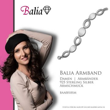 Balia Silberarmband Balia Armband für Damen mattiert Silber (Armband), Damen Armband (Grazie) ca. 18,5cm, 925 Sterling Silber, Farbe: silber