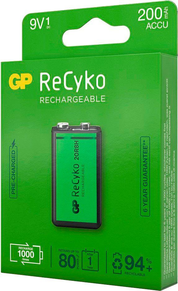 GP Batteries 1 Stck 9V ReCyko Akku Akku NiMH GP 200 St) mAh mAh 200 8,4V (1